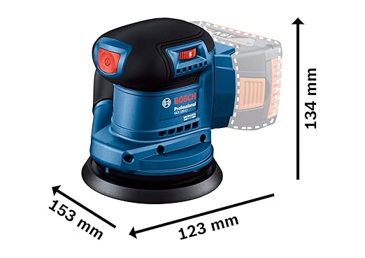 BOSCH GEX 185-LI PROFESSIONAL Cordless Random Orbit Sander with Dust Bag 18.0 V (Solo)