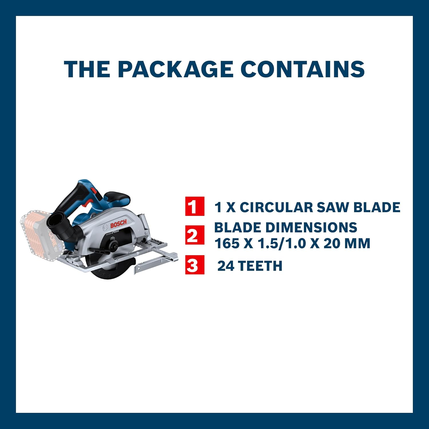 Bosch GKS 185-LI Professional Cordless Circular Saw, 18V Brushless Motor, 165mm Blade, Dust Extraction Port, Battery Platform Compatible, Lightweight