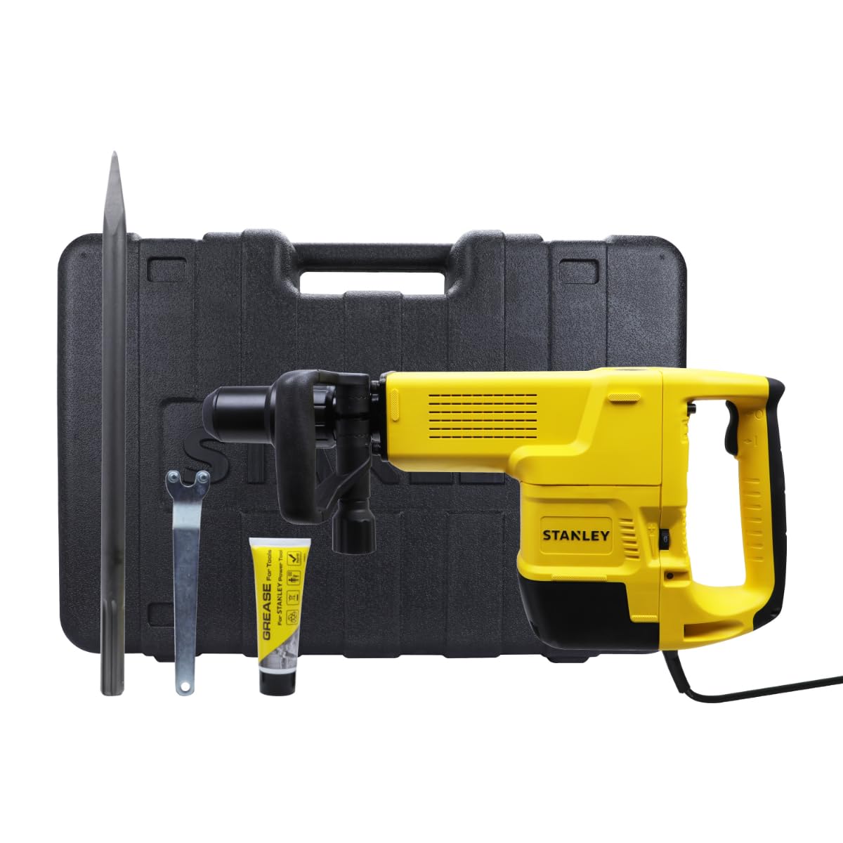 STANLEY STHM10K-IN Demolition Hammer with Kitbox 7 Chisel Designed For Total Demolition 1600W 10Kg SDS-Max