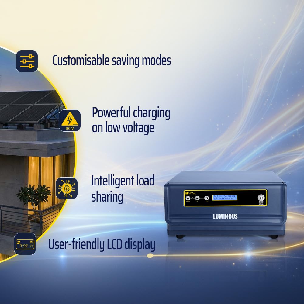 Luminous Single Phase Off-Grid Pure Sine Wave Solar Inverter, PWM and iSOT Technology