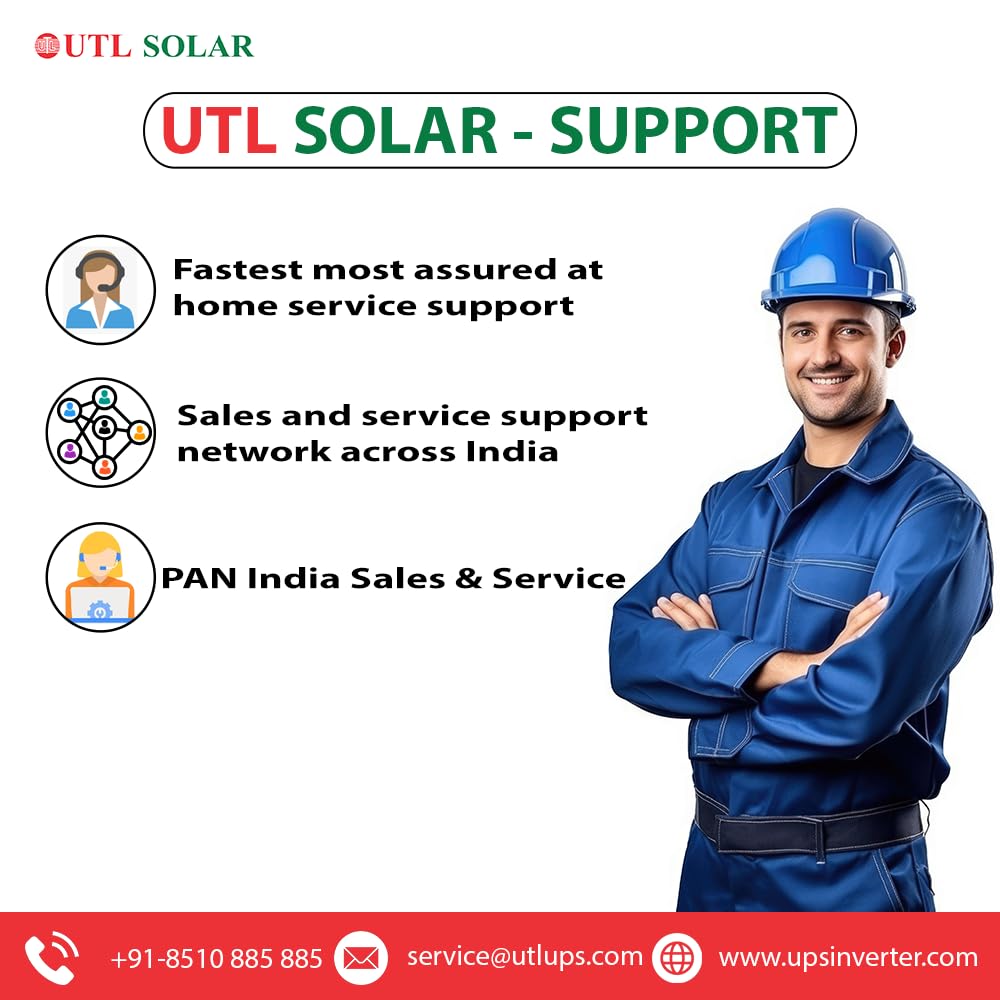 UTL Sun Plus Pro 1420 Inverter for Home, Office & Shops MPPT Solar Inverter Supports 1 Inverter Battery LED Display Easy Installation
