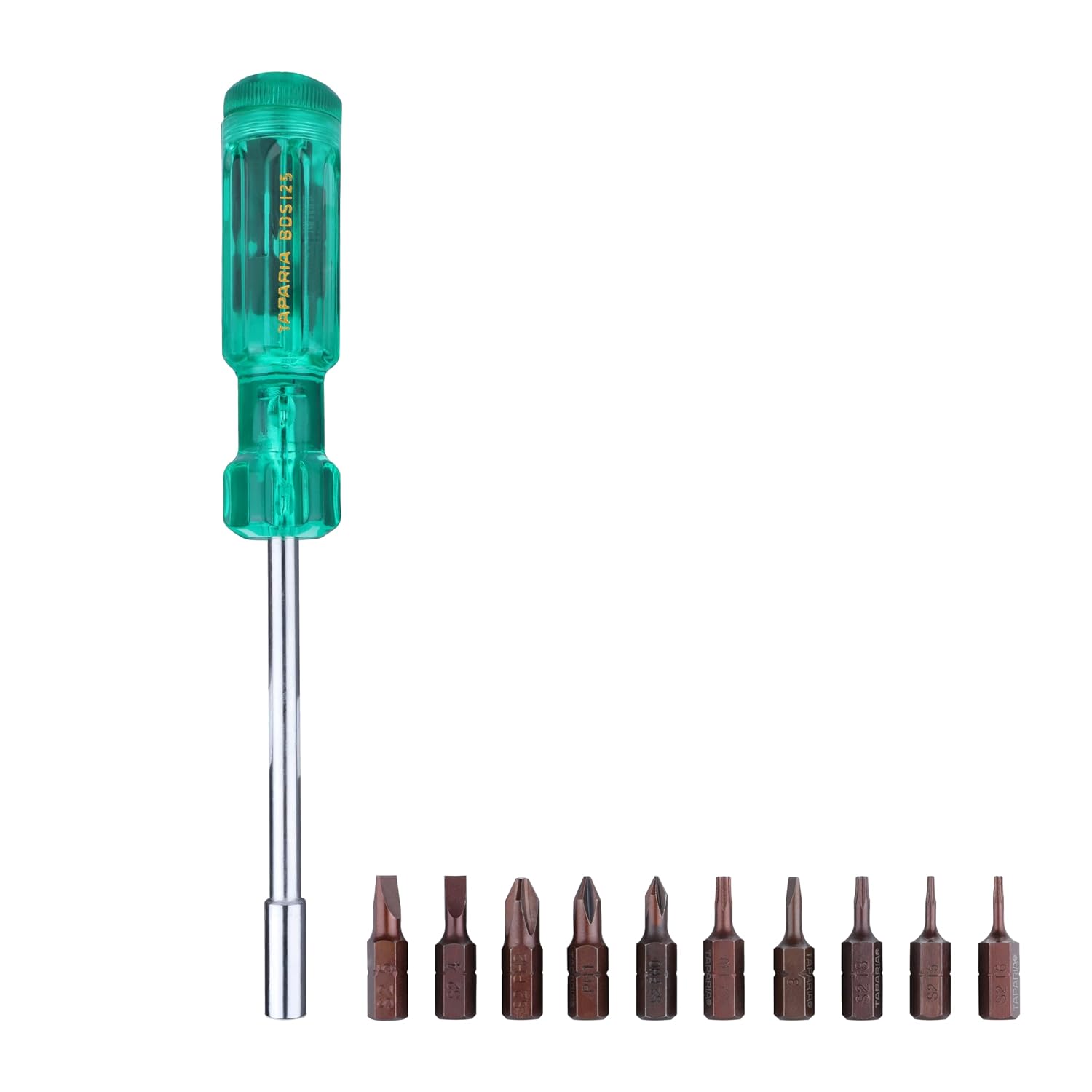 Taparia Alloy Steel Bds 125 Steel Bit Driver Kit (Green)