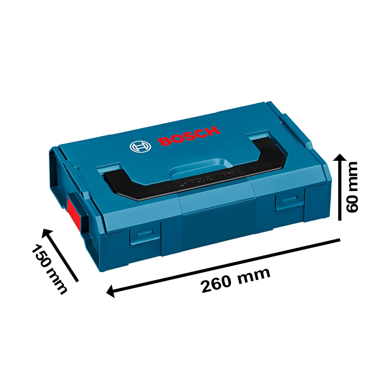 BOSCH L-BOXX Mini Professional Small Items Box, Food-Safe & Dishwasher-Safe, Fits in L-BOXX 102/i-BOXX 72, Compact with Folding Handle for Easy Carrying, 6 Months Warranty