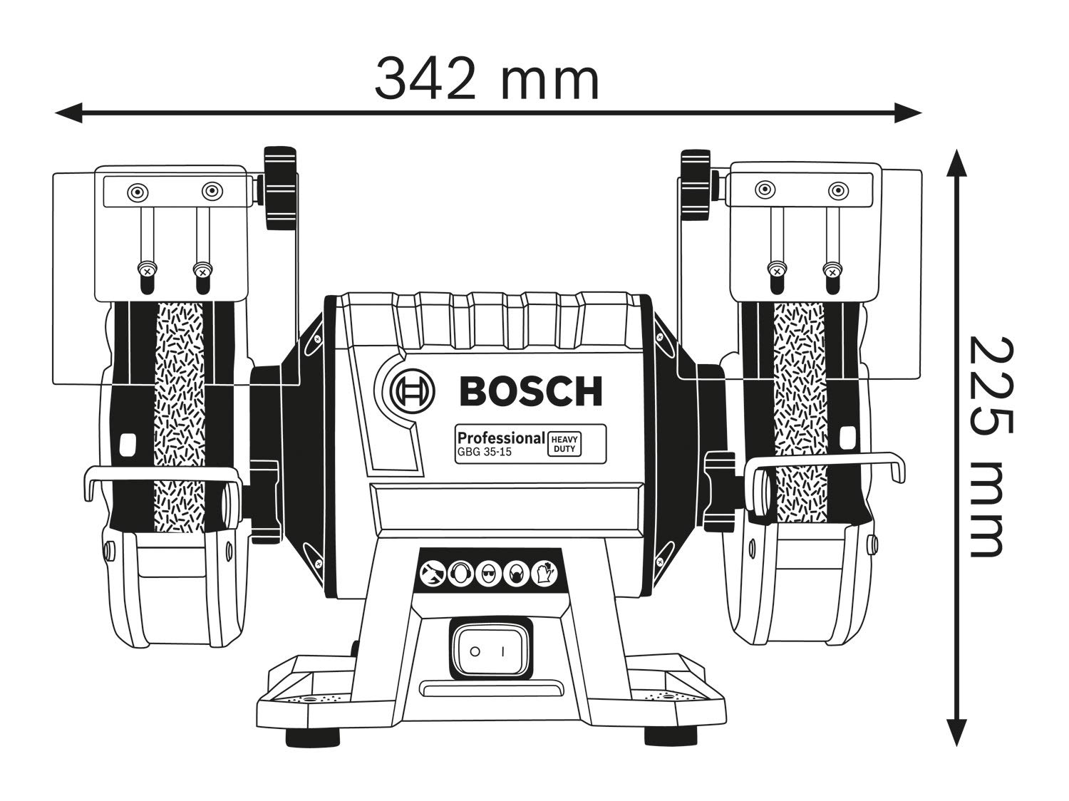 Bosch 060127A3F0 GBG 35-15 Bench Grinder