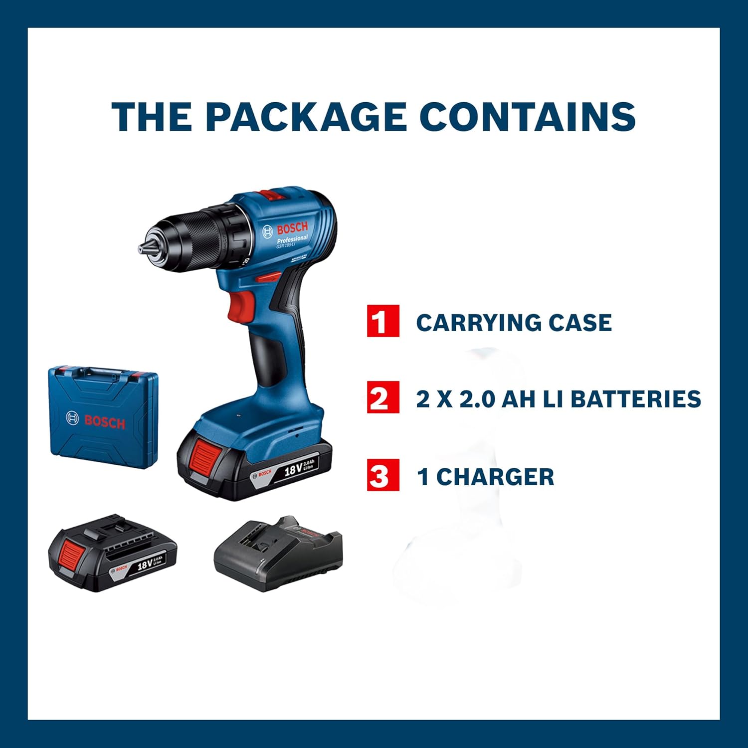 BOSCH GSR 185-Li Professional Kit | Brushless Motor
