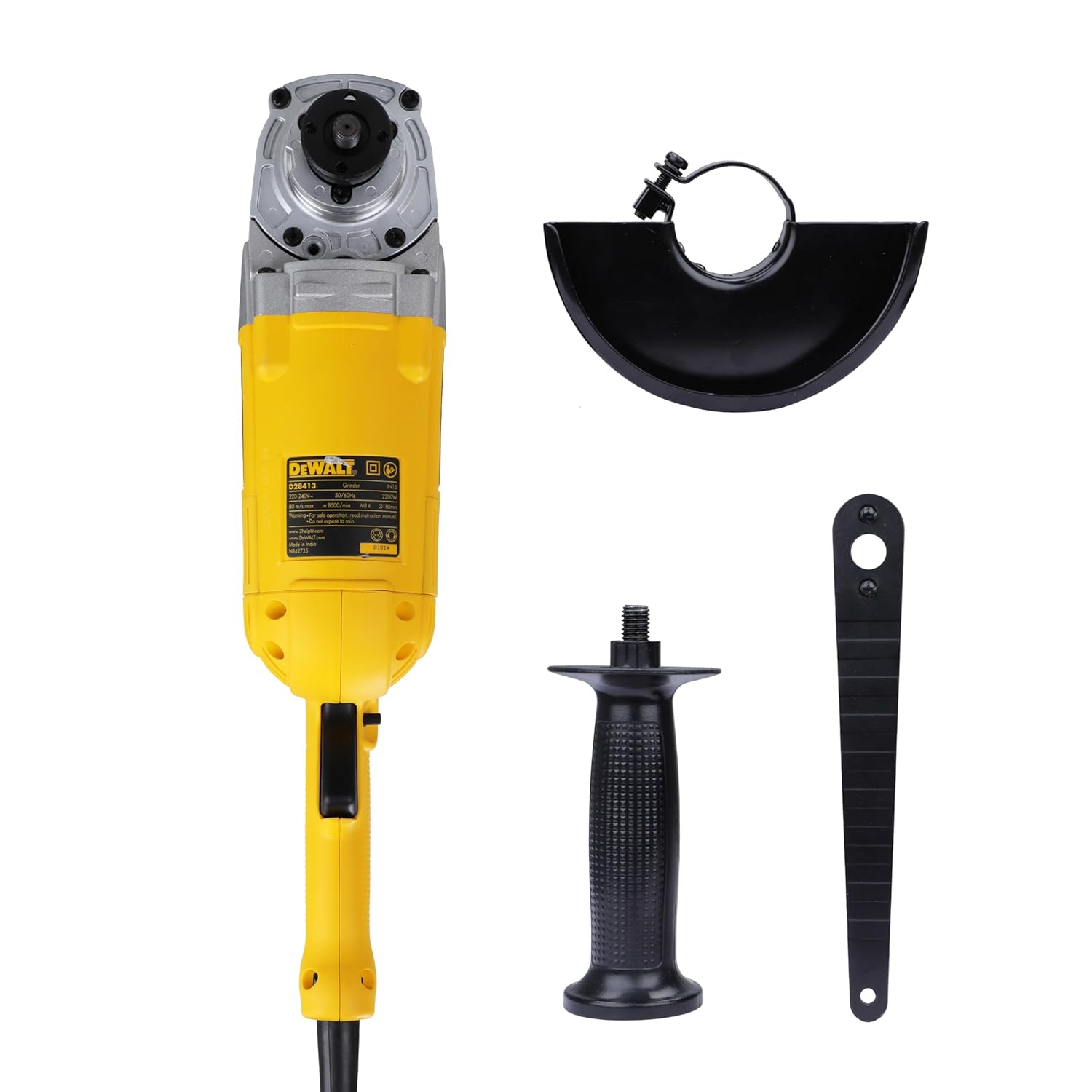 DEWALT D28413-IN 2200W 180mm Heavy Duty Large Angle Grinder