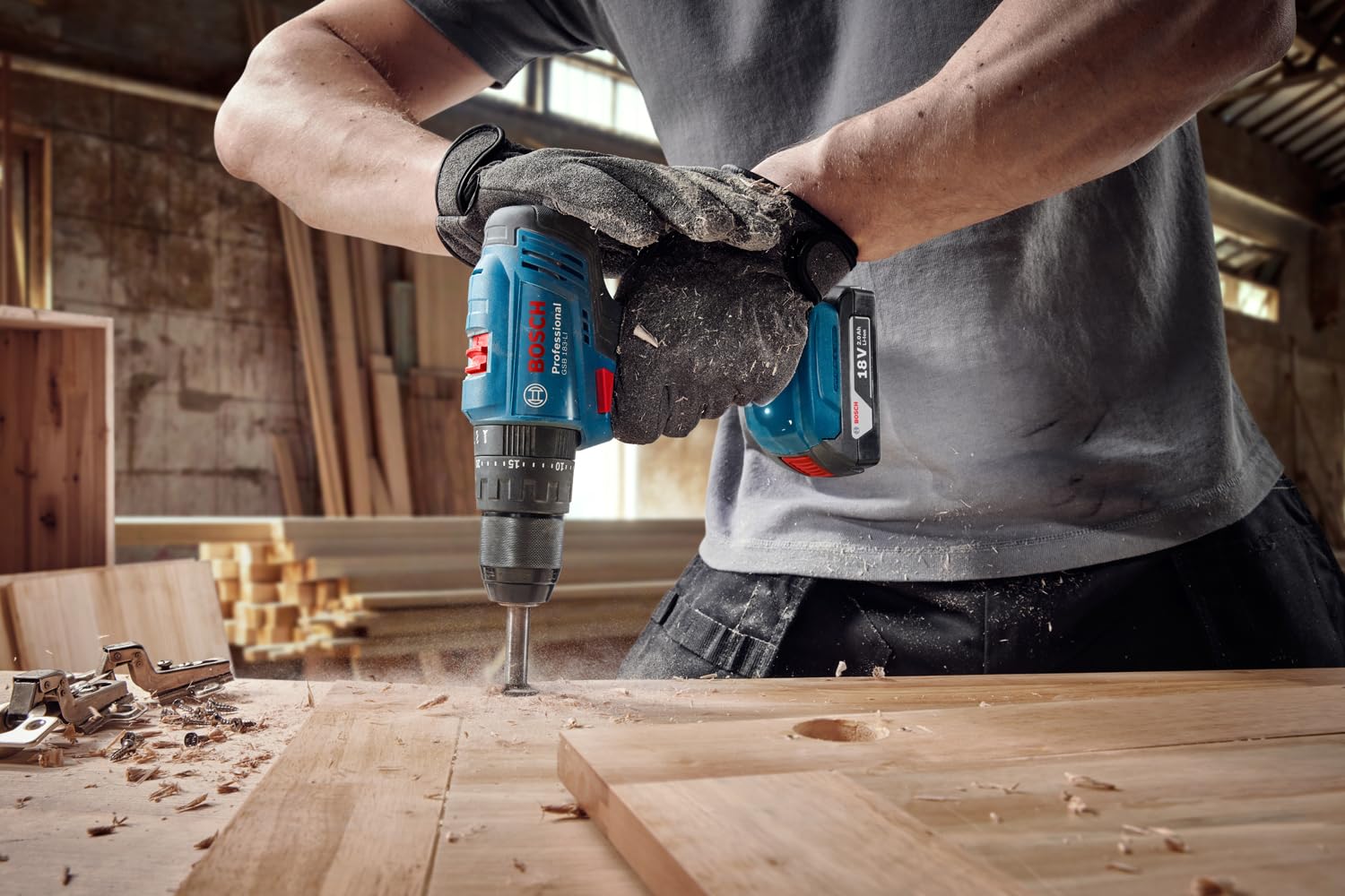BOSCH GSB 183-Li Cordless Impact Drill/Drivers With 2 Batteries