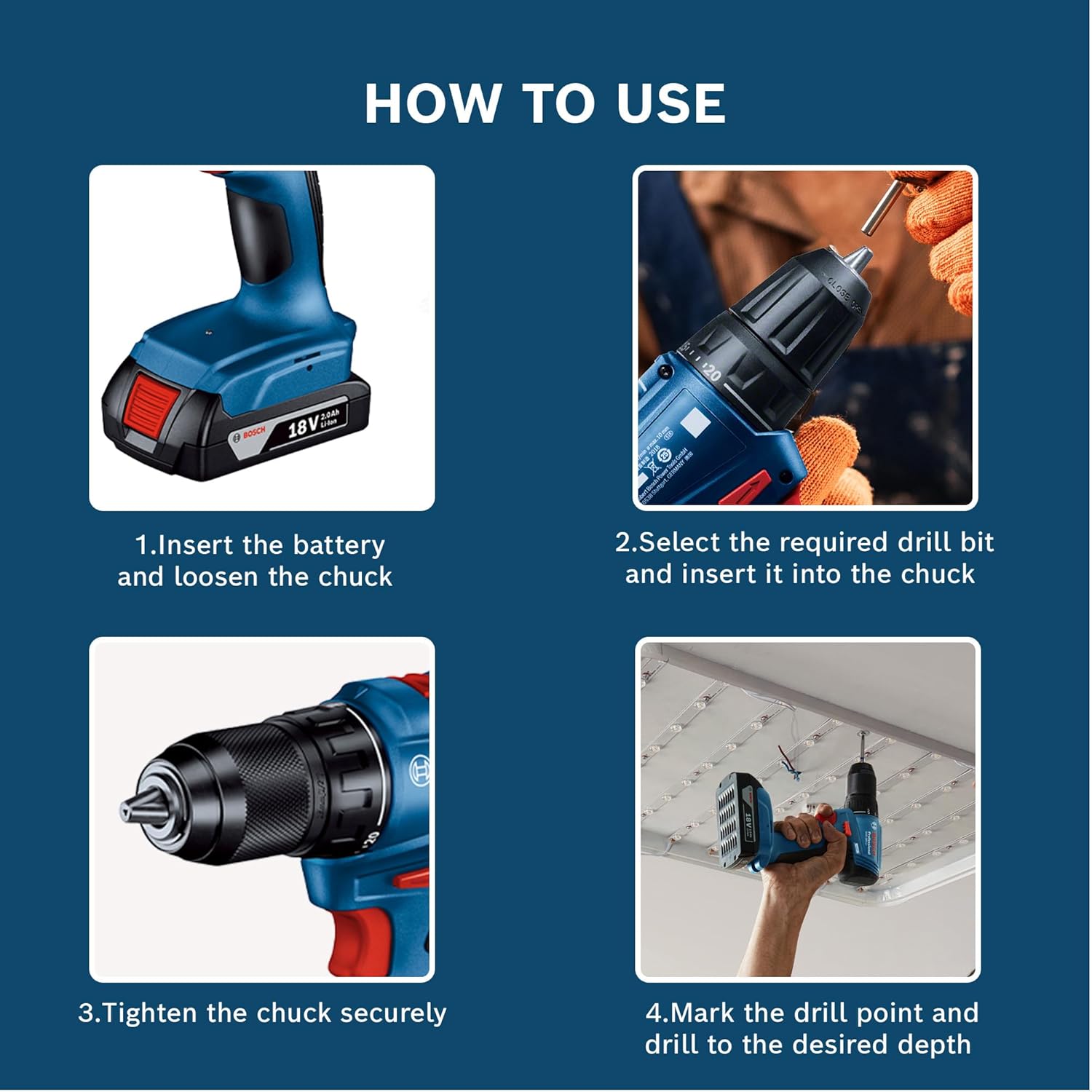 BOSCH GSR 185-Li Professional Kit | Brushless Motor