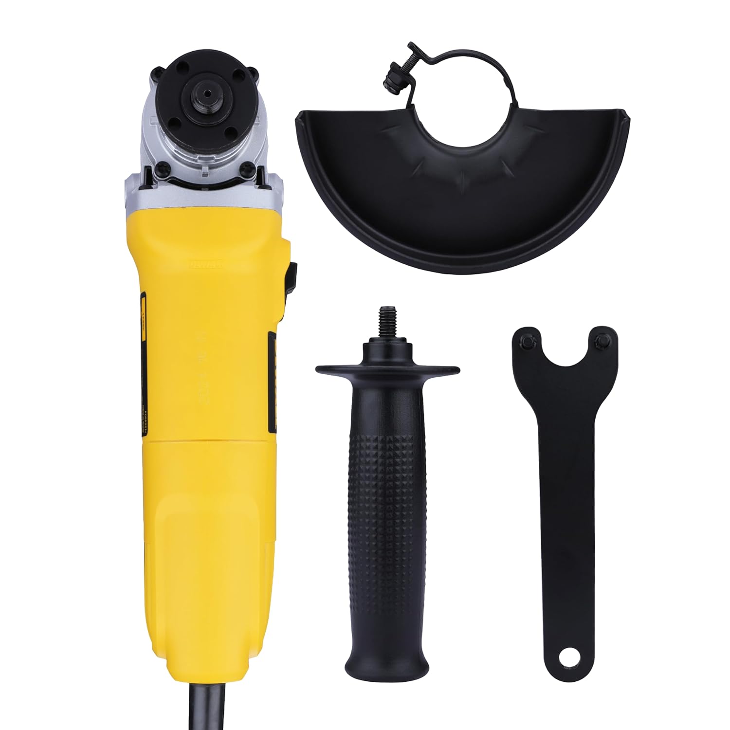 DEWALT DWE4115-IN01, 950W, 5” (100mm) Heavy Duty Angle Grinder Engineered For Heavy Duty Applications with Spindle Lock and Slide switch, 2 Year Warranty