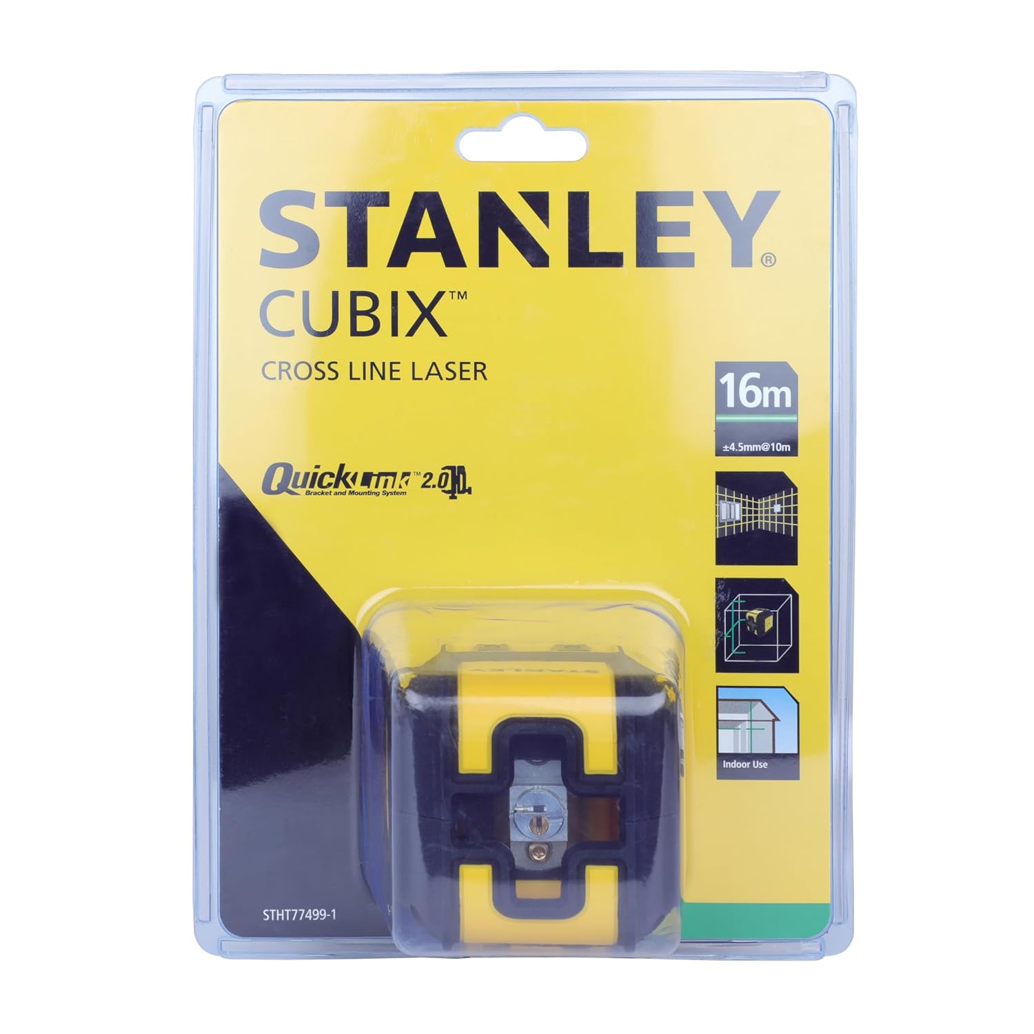 STANLEY STHT77499-1 CUBIX® Green Beam Cross Line Laser Level with 2*AA Batteries, 1 Year Warranty