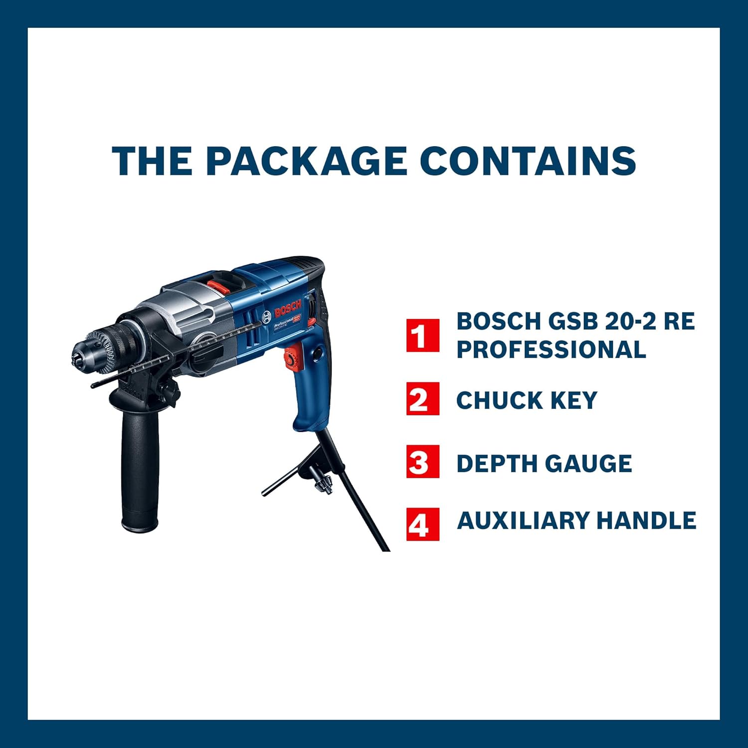 Bosch GSB 20-2 RE Heavy Duty Corded Electric Drill, 800W