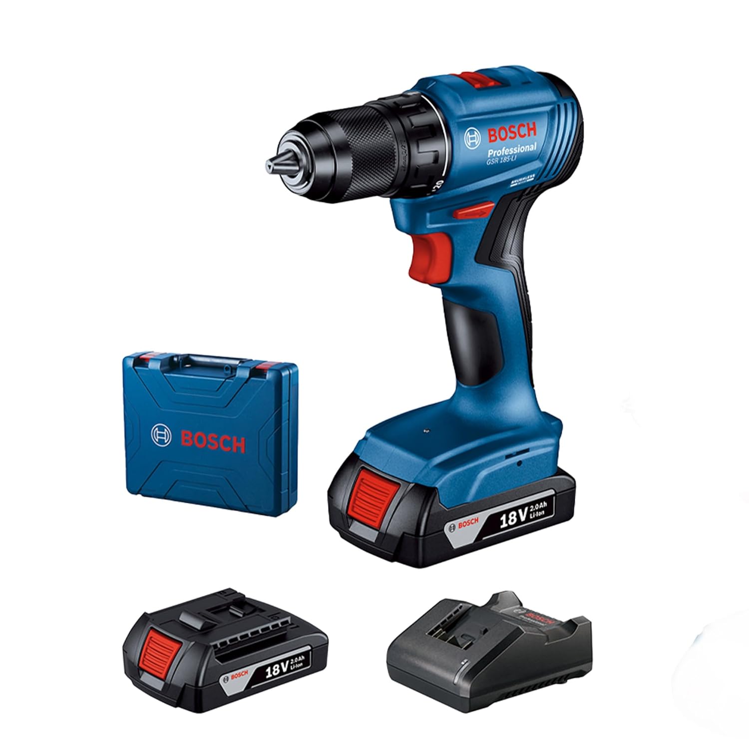 BOSCH GSR 185-Li Professional Kit | Brushless Motor