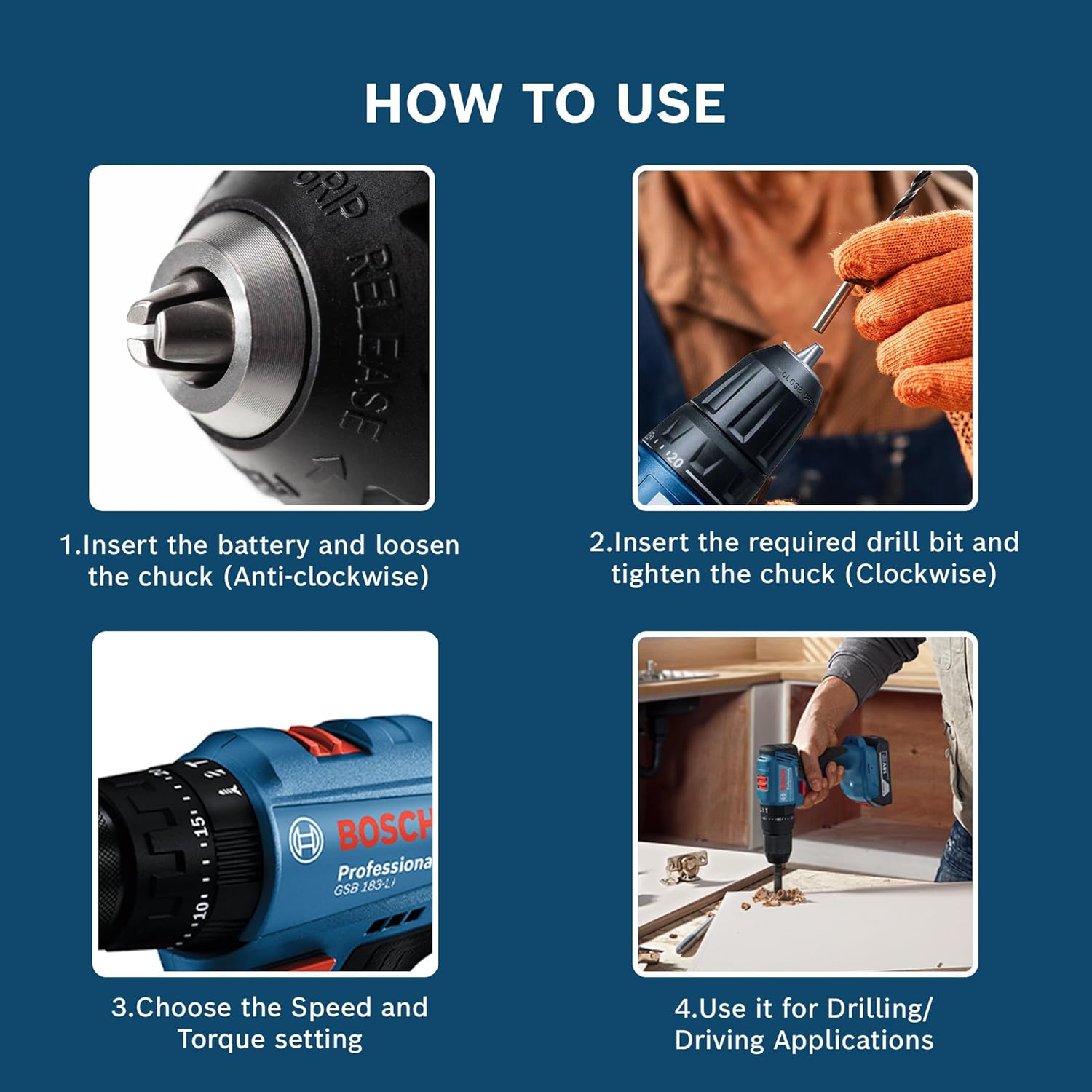Bosch GSB 183-Li (1 Battery) Kit