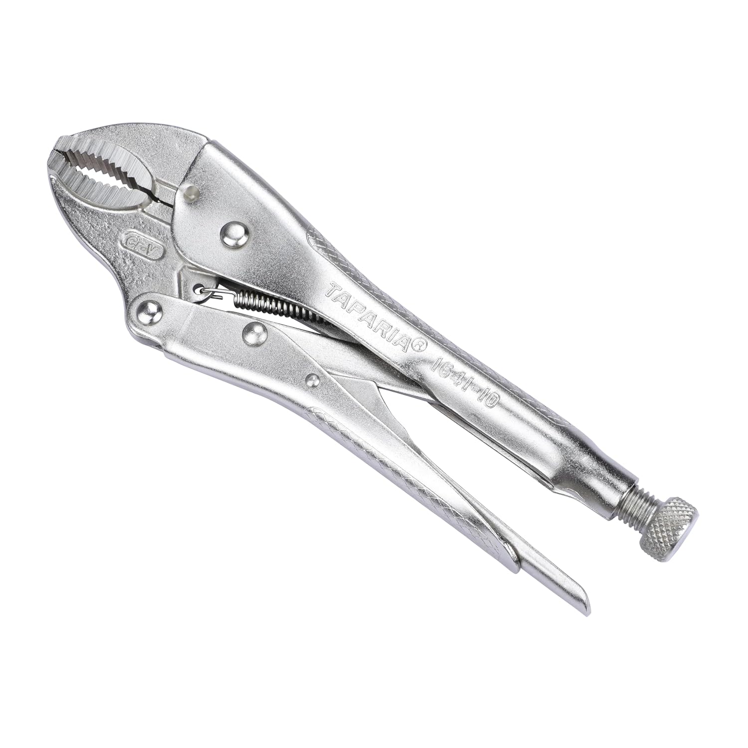 Taparia 1641-10 1641N-10 inch 250 mm Curved Jaw Locking Pliers mole Wrench Vise vice Grip, Silver