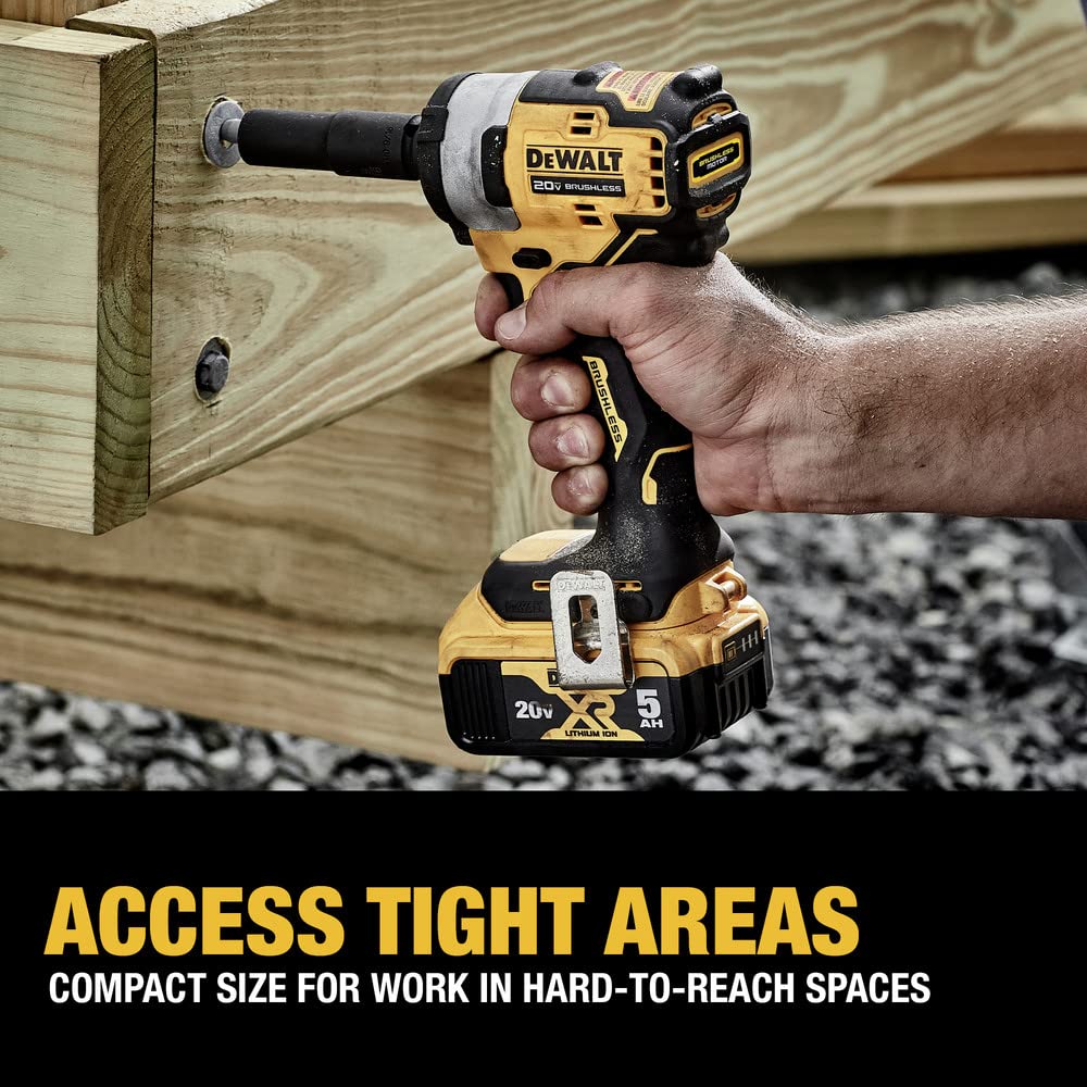 DEWALT DCF911P2-IN 20V MAX 12 in. Cordless Impact Wrench with Hog Ring Anvil Kit