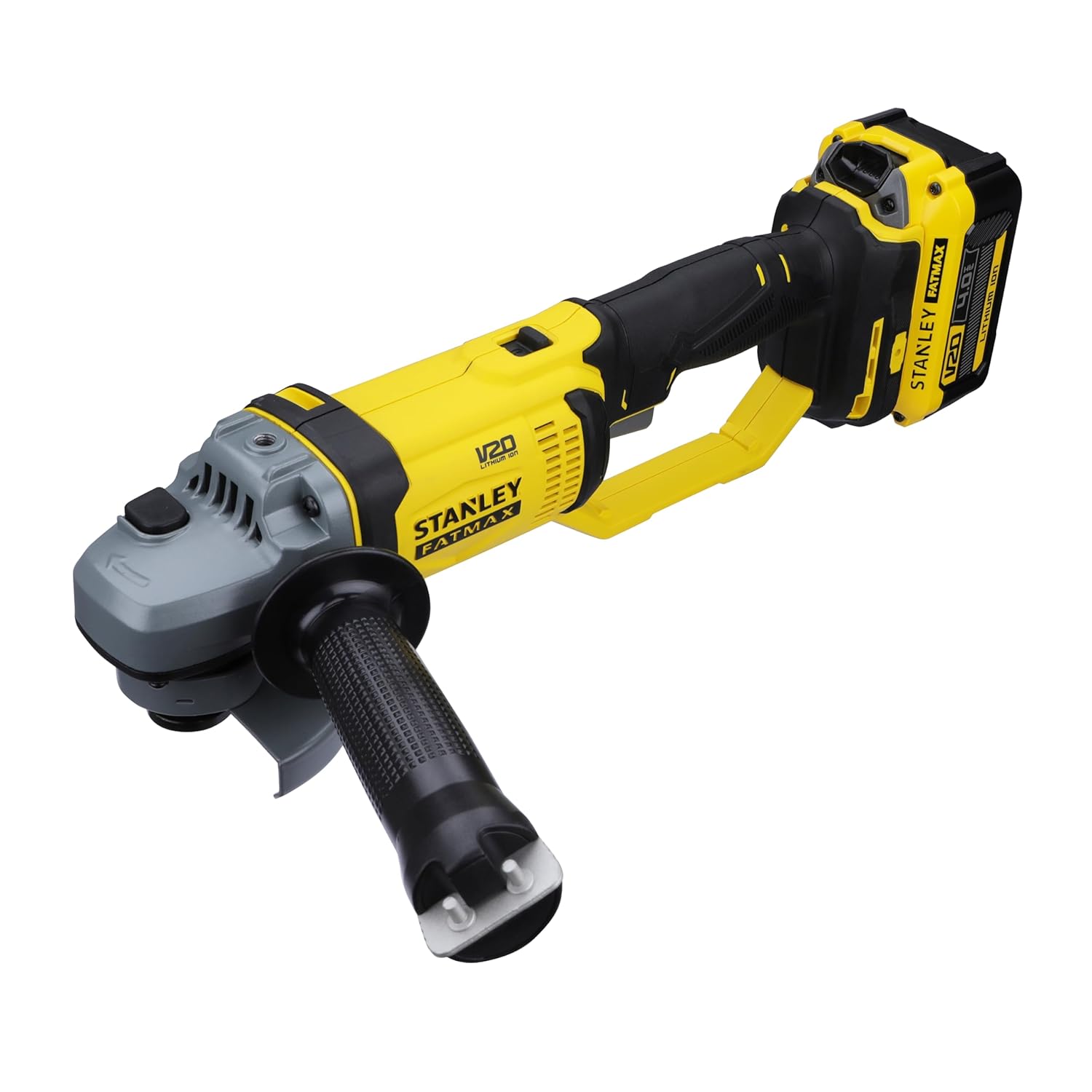 STANLEY FATMAX SCG400M2K-B1 20V 4.0Ah 100mm Cordless Brushed Grinder with 2pcs Batteries & 1pc Charger for Home, Mechanic, Tradesmen & Professional Use, 2 Year Warranty