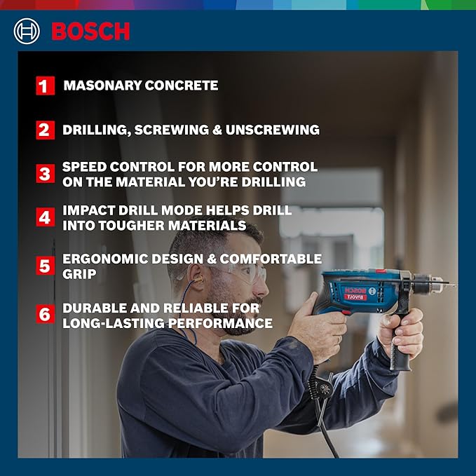 BOSCH GSB 10 RE Corded-Electric Tool Kit | 100-piece Tools Box Kit