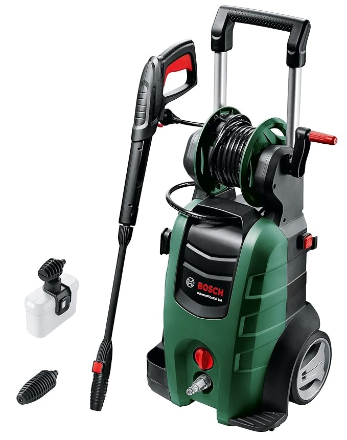 BOSCH Advanced Aquatak 140 High Pressure Washer | 2100 W Motor | Max Pressure 140 Bar | Telescopic Handle & Fast Cleaning | BOSCH Gun, 0.5m Self-priming | Heavy-duty, Versatile & Portable | 18 Kg