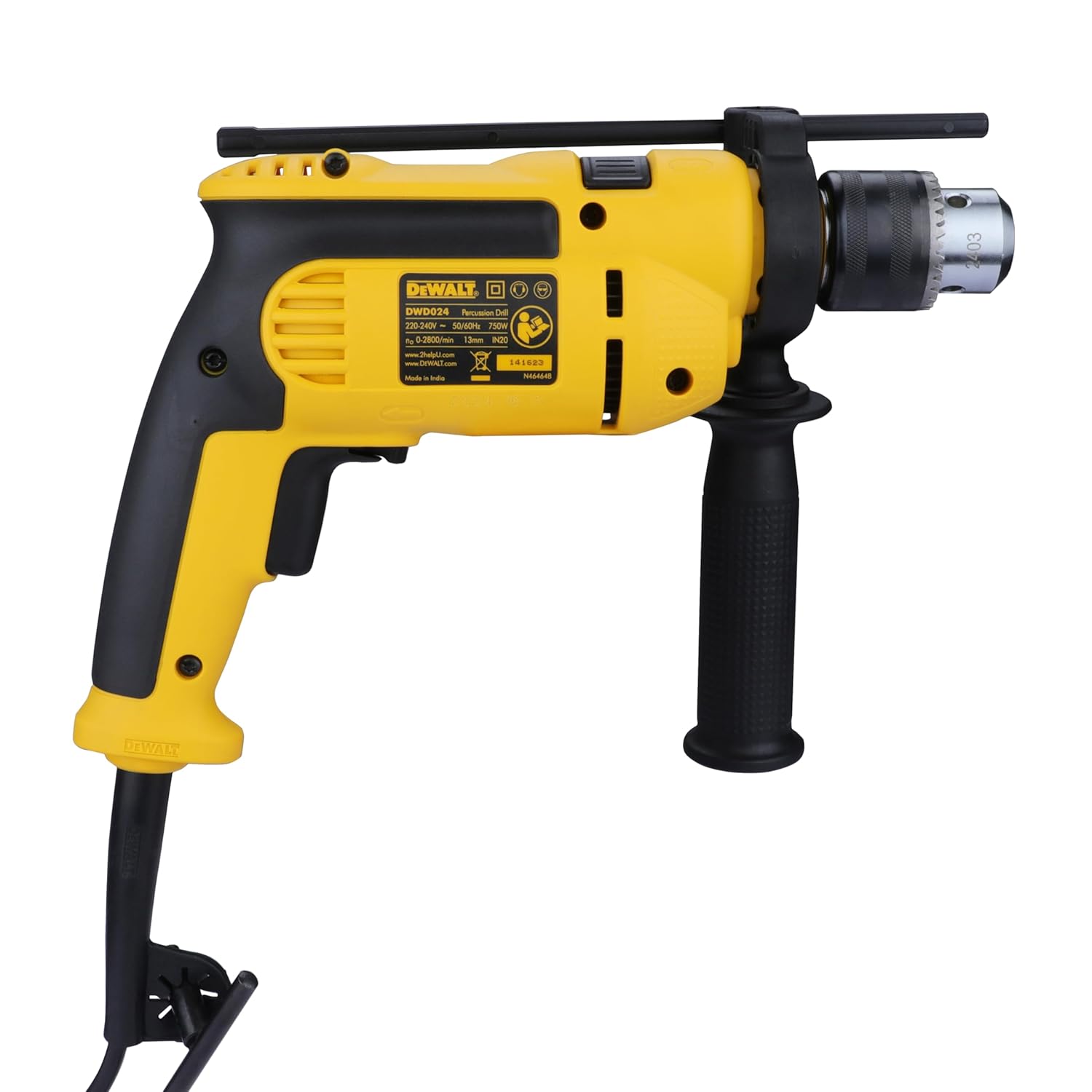 DEWALT DWD024-IN Impact Drill Machine for professional applications 750Watt 13mm