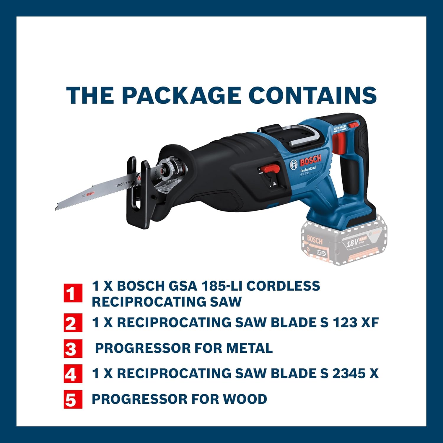 Bosch Professional GSA 185-Li Cordless Reciprocating Saw