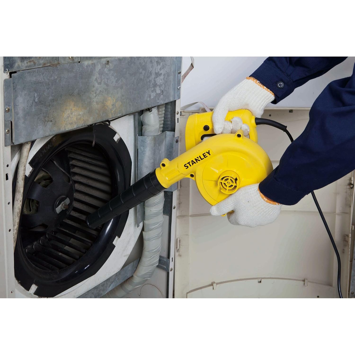 STANLEY SPT500-IN 500W Single Speed CORDED Air Blower for Clearing Away Dust Particles from Furniture, Cars, Windows & Other Rigid Surfaces, 16000 RPM,3500 lmin Airflow, 1Year Warranty