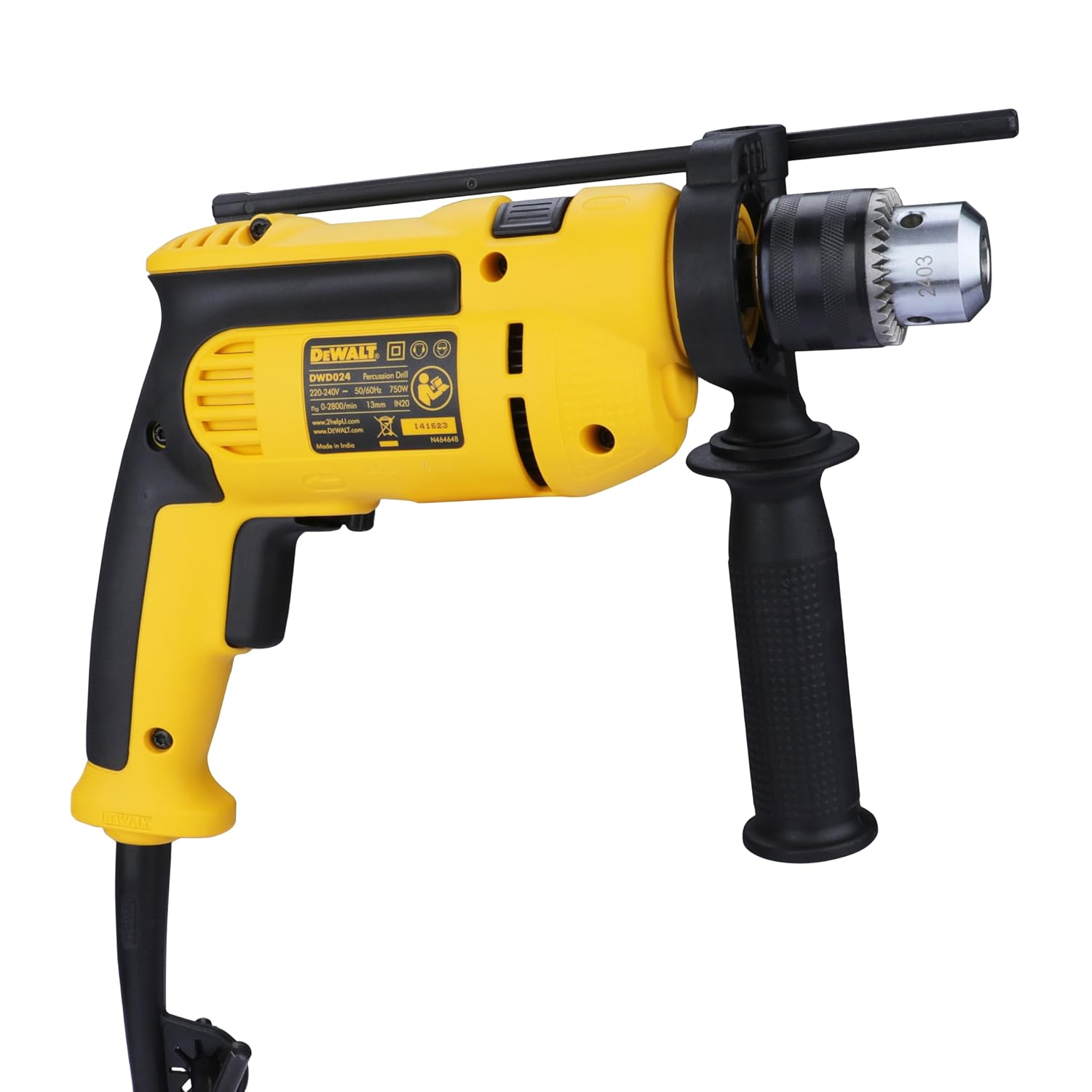 DEWALT DWD024-IN Impact Drill Machine for professional applications 750Watt 13mm