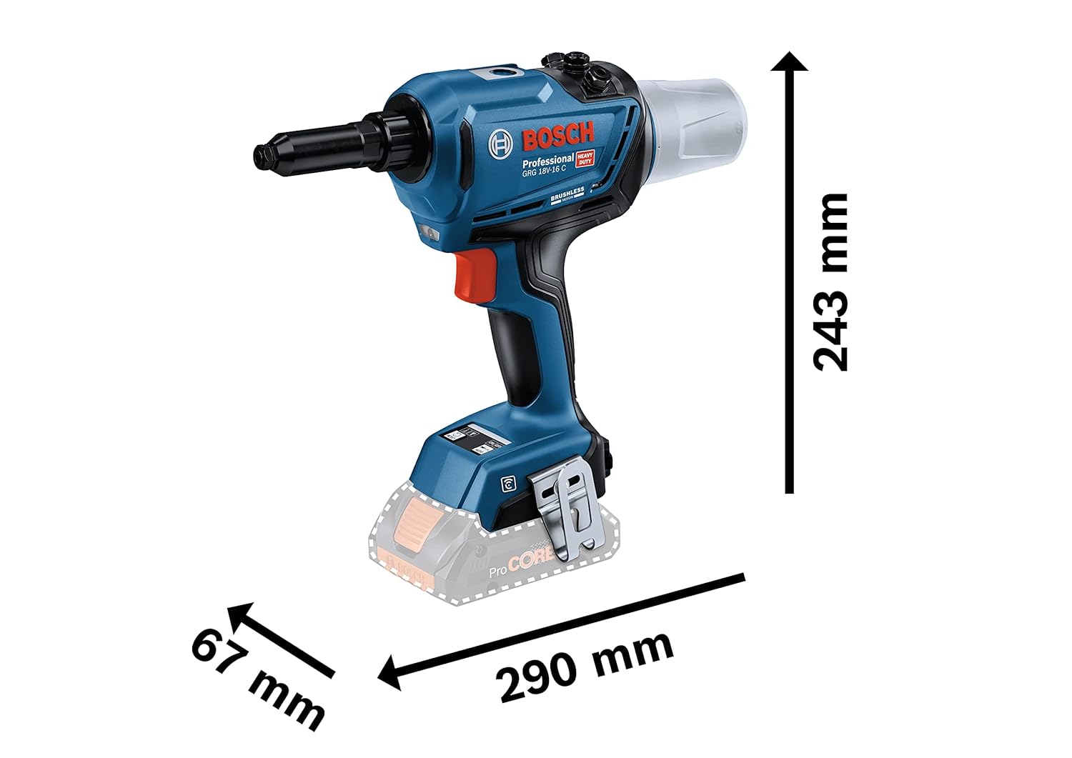 Bosch GRG 18V-16 C Cordless Rivet Gun