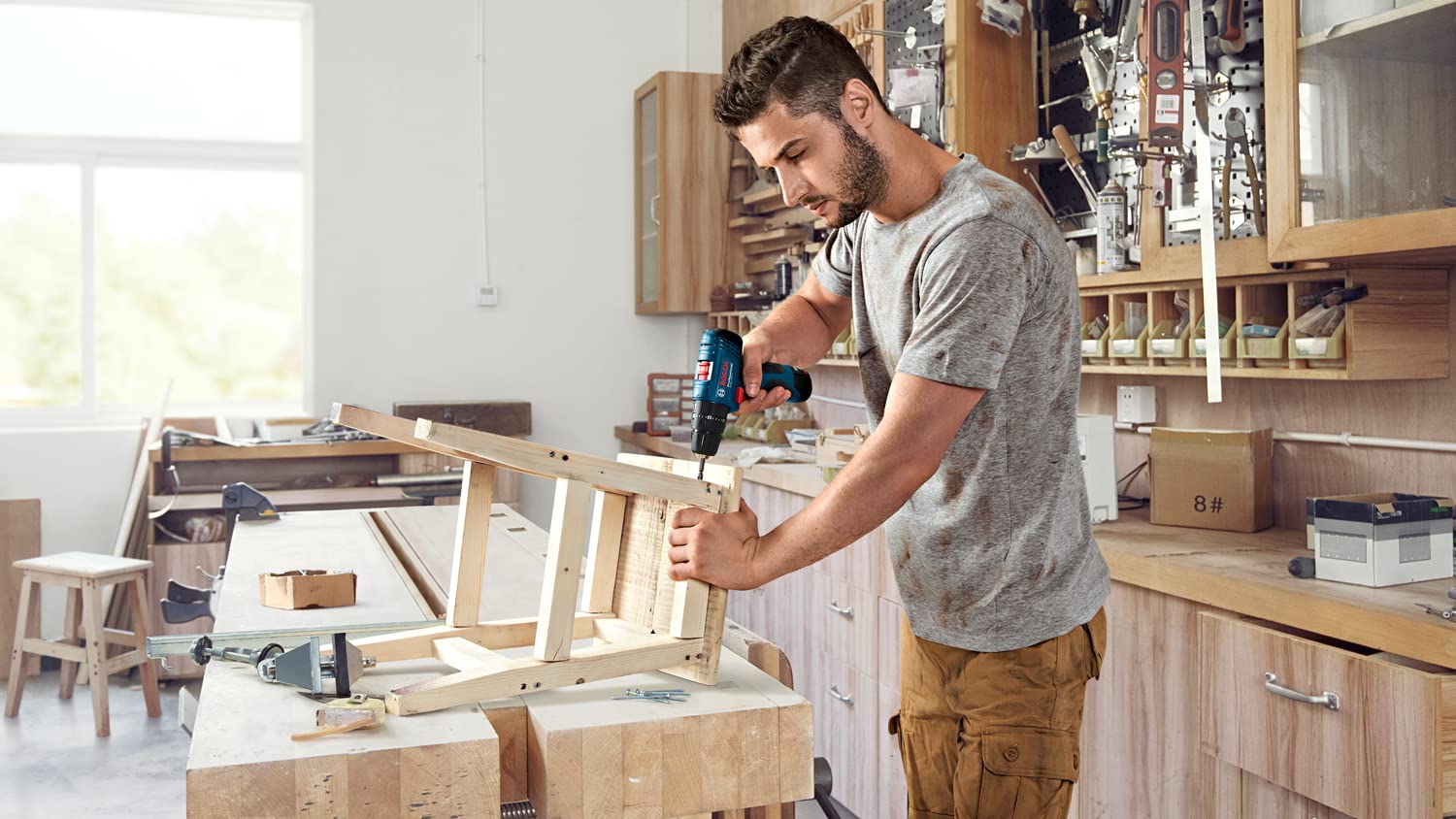 Bosch Professional GSB 120-LI Cordless Impact Drill Driver, 12 V, 10 mm Chuck, 2 x GBA 12 V 2.0Ah Battery
