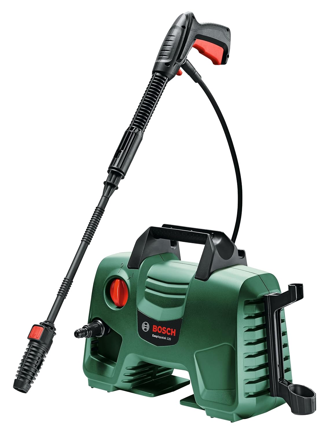 BOSCH Easy Aquatak 120 High Pressure Washer |1500-wt Motor | Max Pressure 120 Bar | Variable fan jet nozzle | Bosch Gun & Lance, Self-priming | Removing Heavy Dirt from Small Cars & Driveways | 4.7 Kg