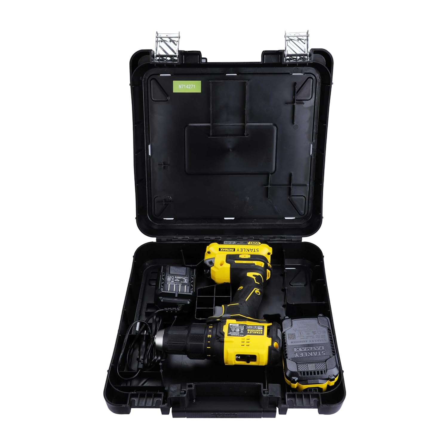 STANLEY FATMAX SBD710D2K-B1 20V 13 mm 1900 RPM Cordless Brushless Drill Machine Driver, 60 Nm Torque, 2.0Ah Li-ion Batteries with Charger, Kit Box, 2 Speed Gearbox, 2 Year Warranty