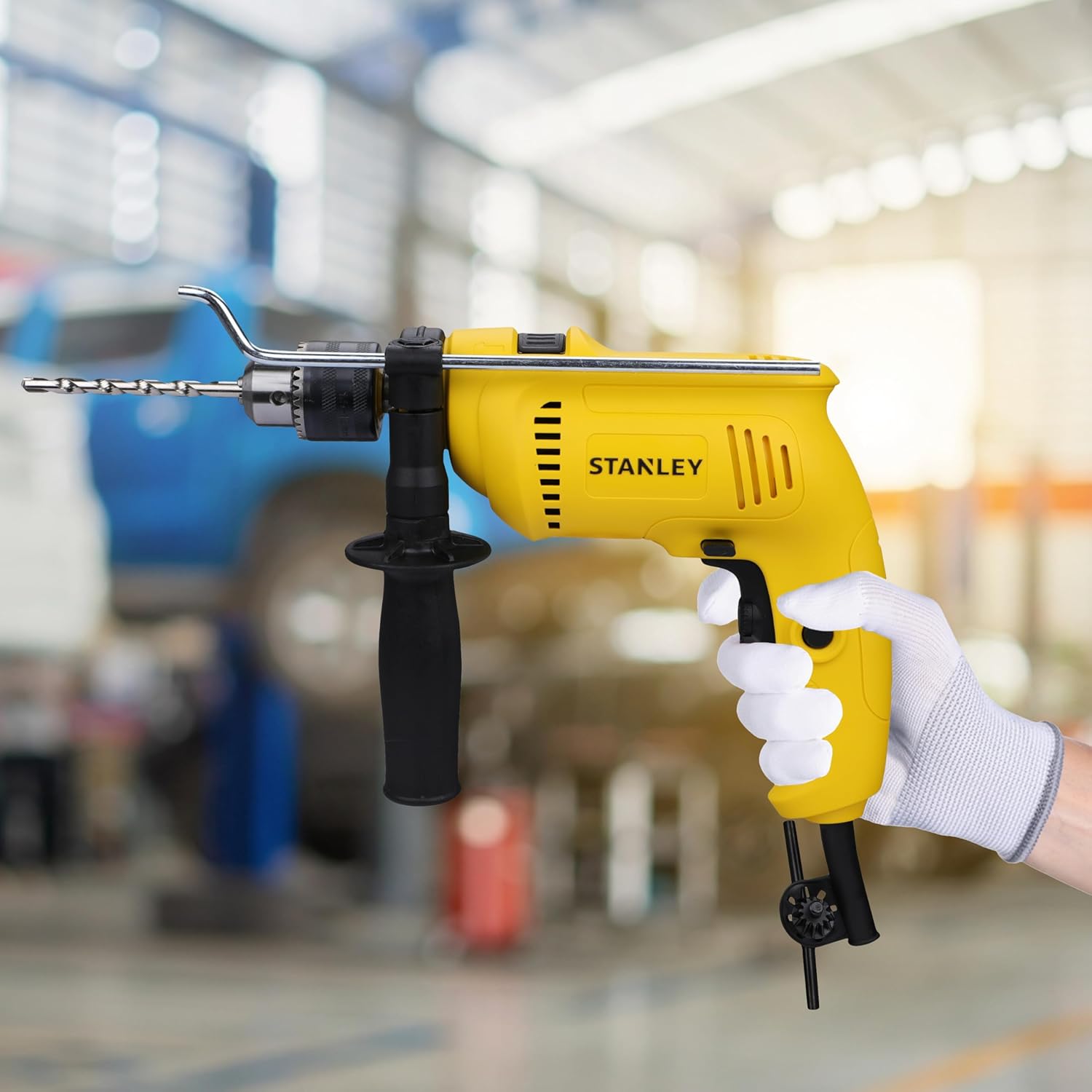 STANLEY SDH600KM-IN 600W 13mm Drill Machine with Mechanical Toolkit for Home, DIY & Professional Use (120-Pieces) – Includes Hammer Drill, Hammer & Measurement Tape, 1 Year Warranty