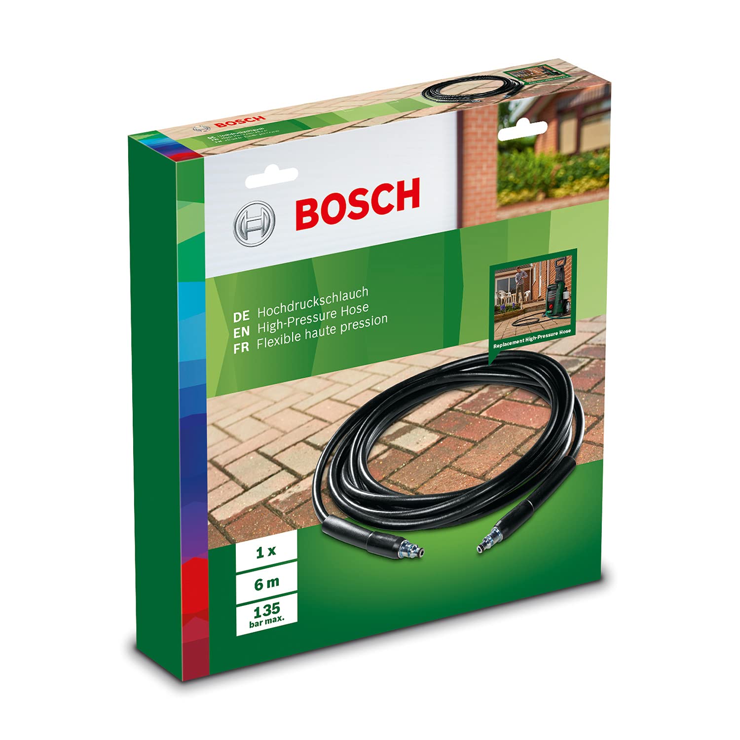 Bosch High-Pressure Washer Hose 6m (135 bar) – EasyAquatak 100, 110, 120; UniversalAquatak 125 & 130