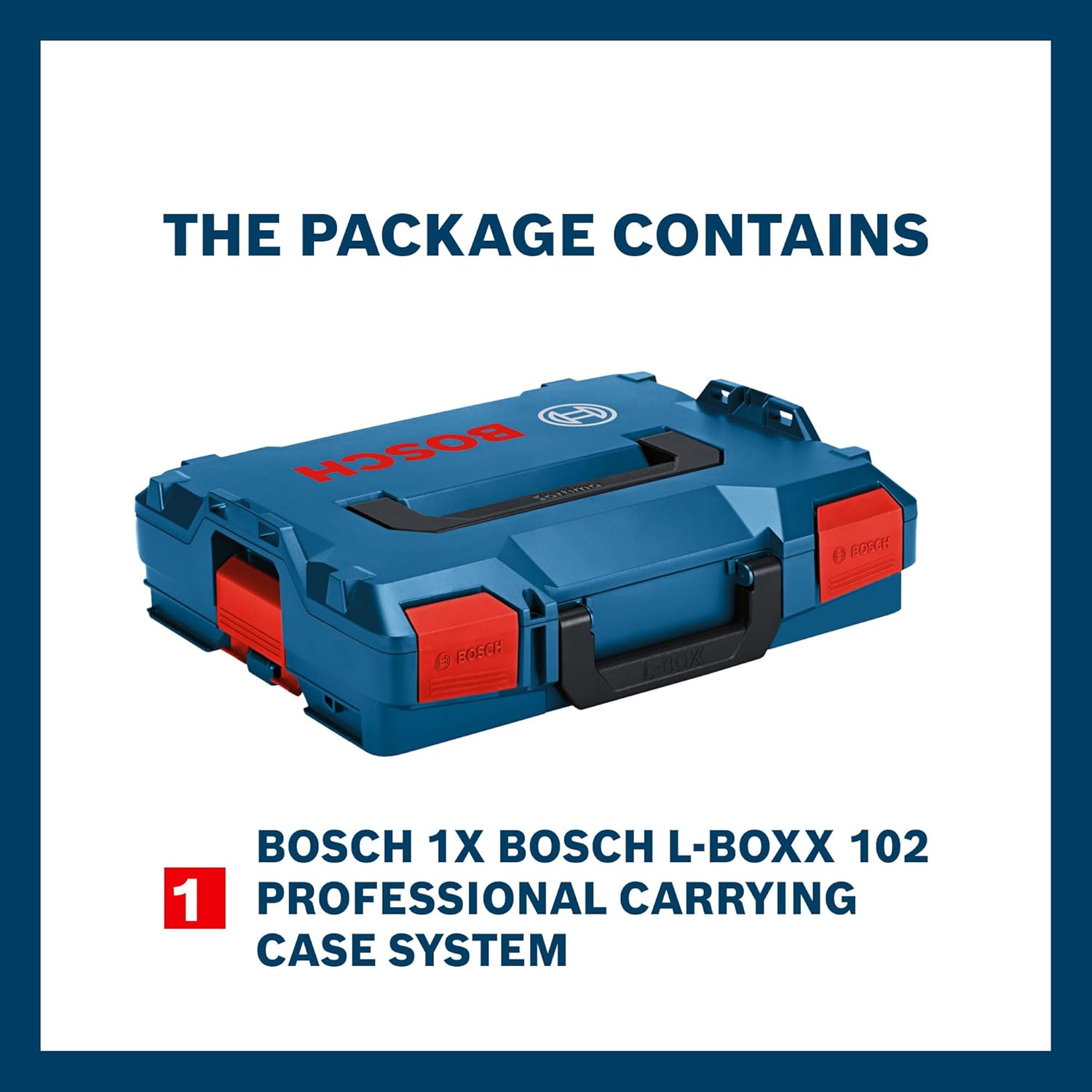 BOSCH L-BOXX 102 Professional Carrying Case System with Improved Click-Mechanism, Full Compatibility, Robust Design & Easy Handling, Dimensions: 357 x 442 x 117 mm, 6 Months Warranty