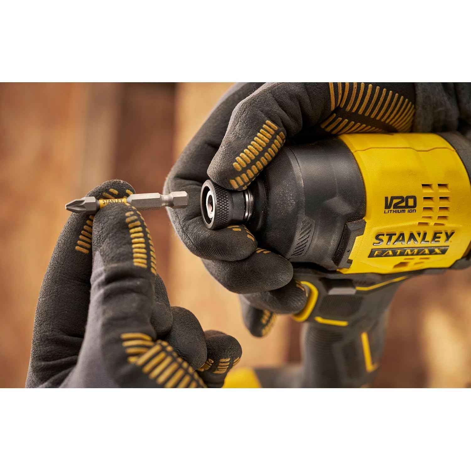 STANLEY FATMAX SBI811-B1 20V MAX CORDLESS Brushless 14 Inch Hex Impact Driver 2900 RPM Variable Speed 180 Nm High Torque Heavy Duty Power Fastener – BARE TOOL