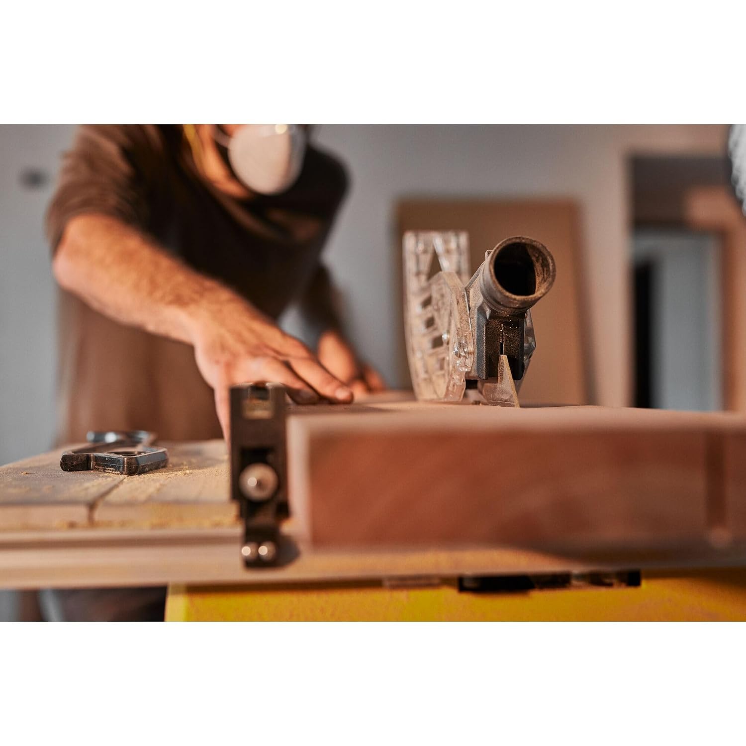 STANLEY SST2001-IN 2000W 254mm Table Saw With Frame, 4900 RPM, For Heavy-Duty Applications & Cutting Plywood, Compatible with 10” Cutting Blades, 1 Year Warranty, Yellow and Black