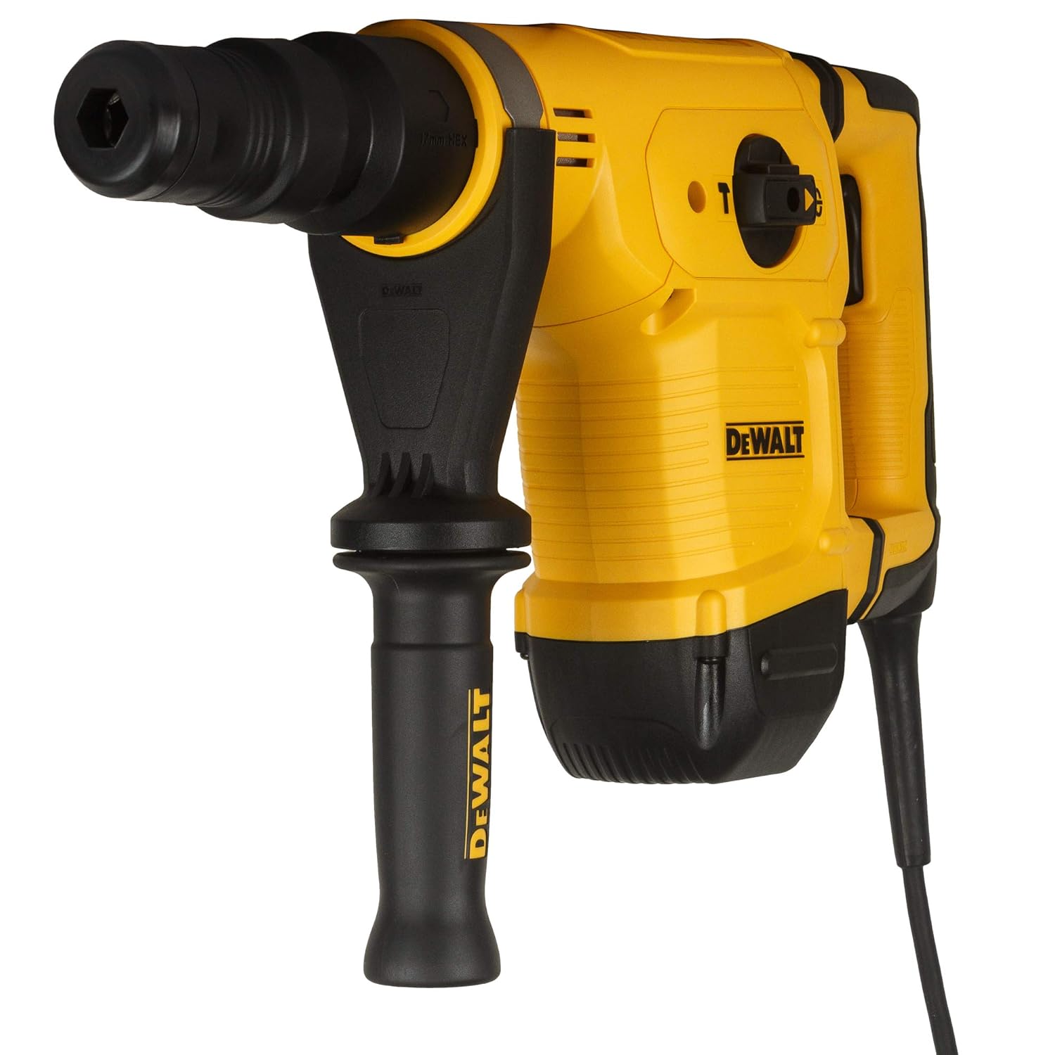 DEWALT D25811K-IN 1100Watt 5Kg 17mm Hex Chipping Hammer with Active Vibration Control-Perform and Protect Shield