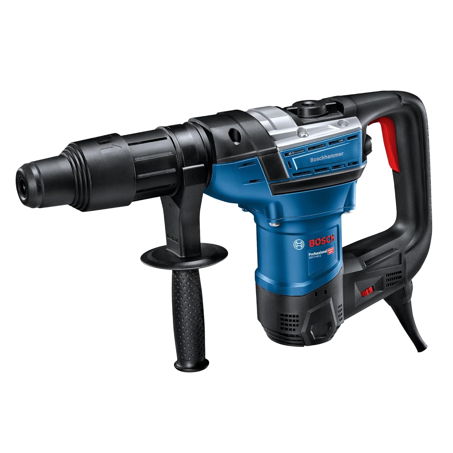 GBH 5-40 D Professional- Rotary Hammer with SDS max | 30% quicker Drilling Speed | 1100 W | SDS MAX | Rated Speed 170-340 RPM | Impact Rate 1500 – 2900 BPM | Impact energy 8.5 J| 1 Yr Warranty