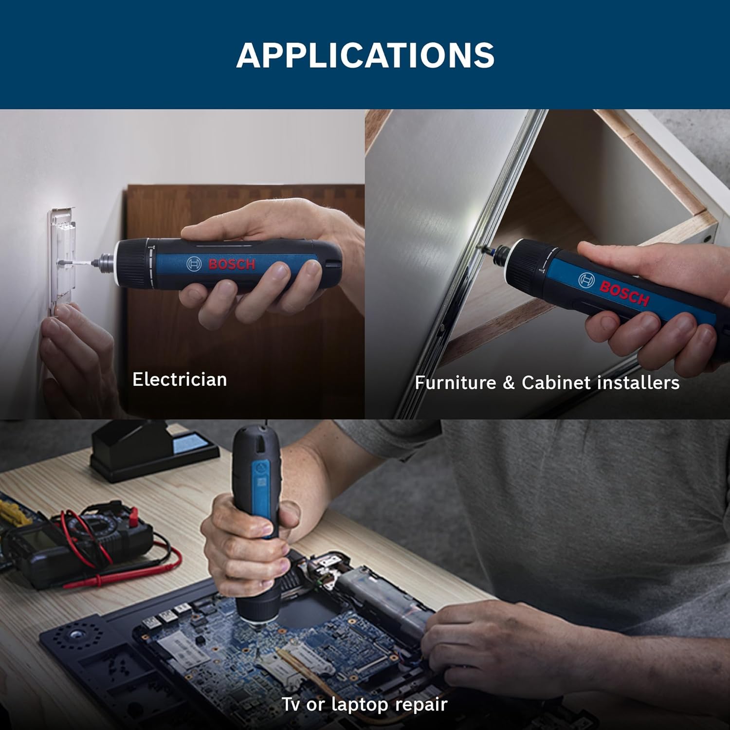 BOSCH GO 3.0 Professional Screwdriver Kit | 9-Piece Screwdriver Bit Set| 2.0Ah Battery | Speed 360 RPM | Torque 5/2 Nm | Push Start and Smart Stop | ¼” HEX Universal Bit Holder