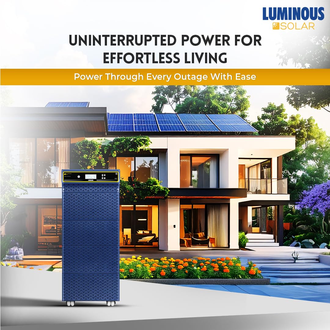 Luminous SOLARVERTER PRO 10.1KVA ECO – Hybrid Solar Inverter, 120V, Pure Sine Wave, Smart Energy Management, High Efficiency, 2 Years Warranty