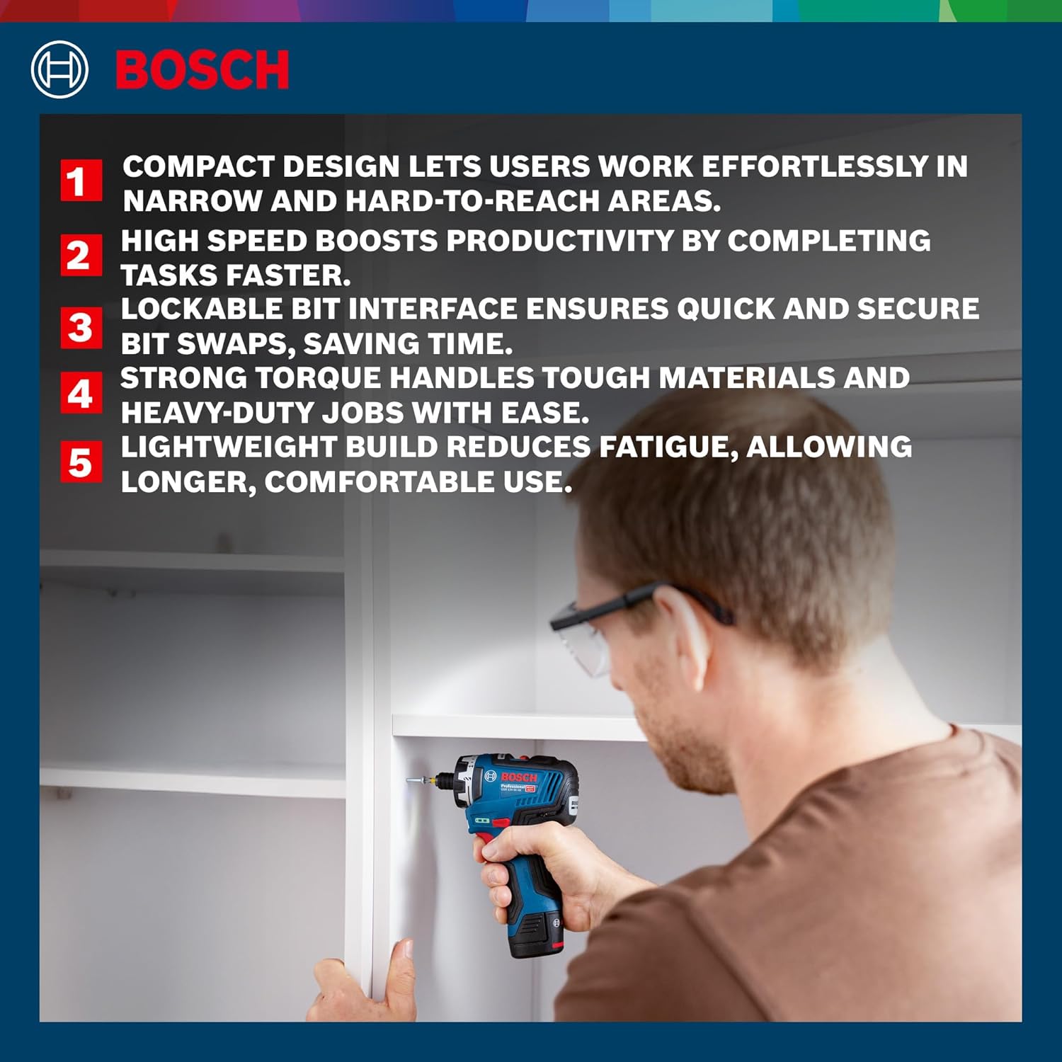 Bosch GSR 12V-35 HX Heavy Duty Cordless Screwdriver, Brushless Motor, Metal Gear, 1,750 rpm, 10 mm Chuck, 1/4″ bit, 0.5 Kg + Carrying Case (12V Battery and Charger sold
