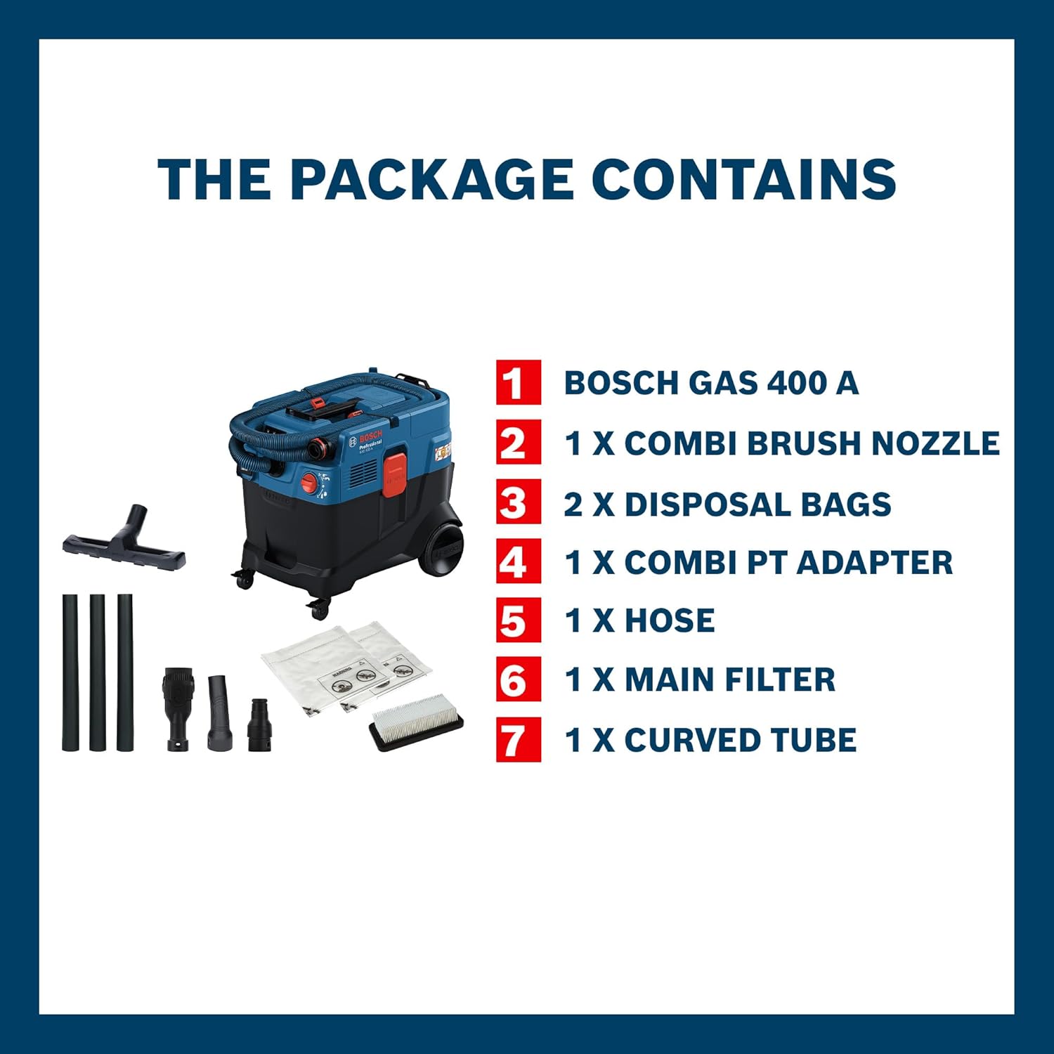 BOSCH Gas 400 A Professional All-Purpose Extractor with Powerful Suction