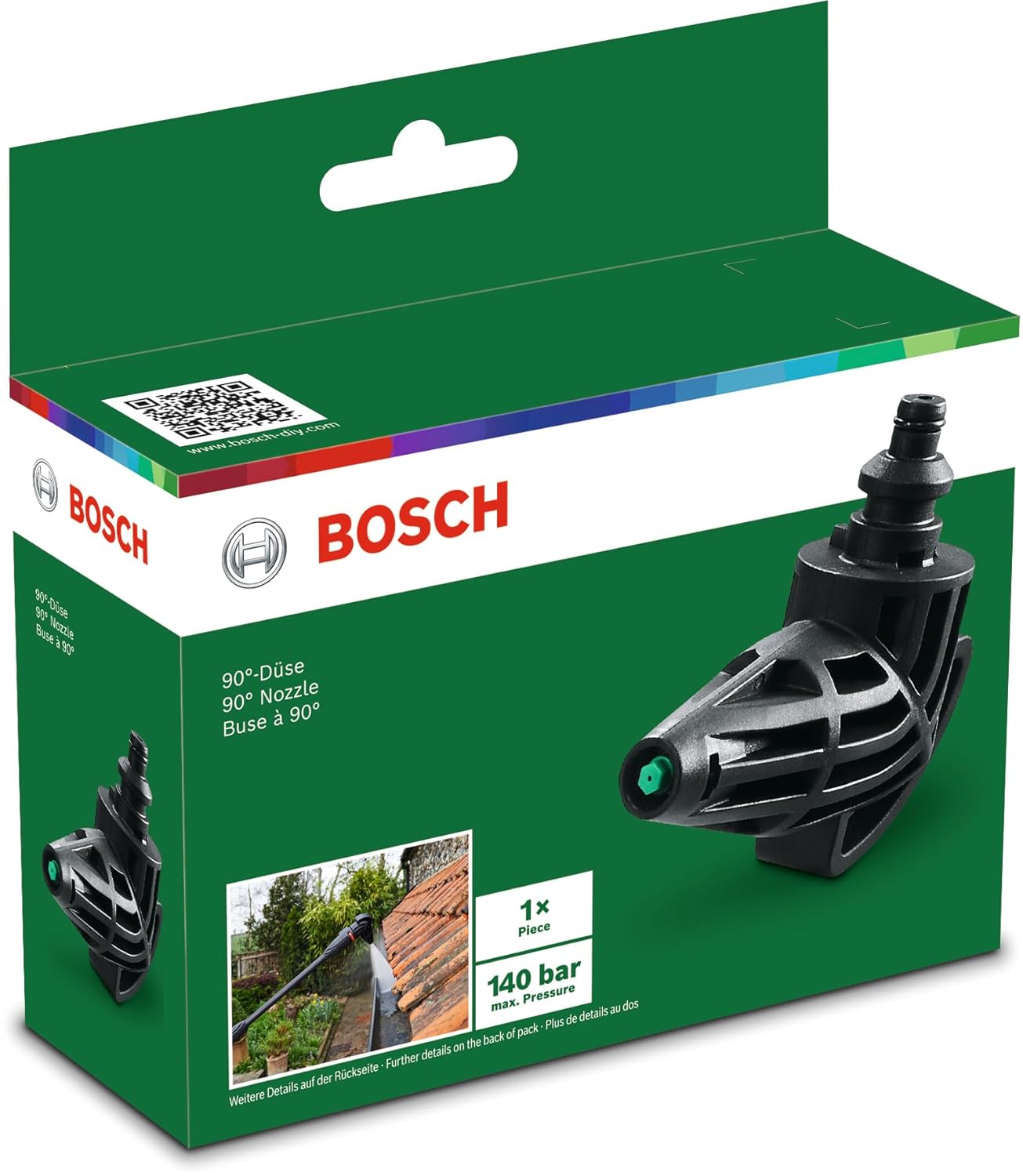Bosch Plastic High Pressure Washer – 90 Degree Nozzle (140 Bar) – Easyaquatak 110/120 Universalaquatak 125 & 130, Advancedaquatak 140., 13.7X12.8X4.1 CmBosch Plastic High Pressure Washer – 90 Degree Nozzle (140 Bar) – Easyaquatak 110/120 Universalaquatak 125 & 130, Advancedaquatak 140., 13.7X12.8X4.1 Cm