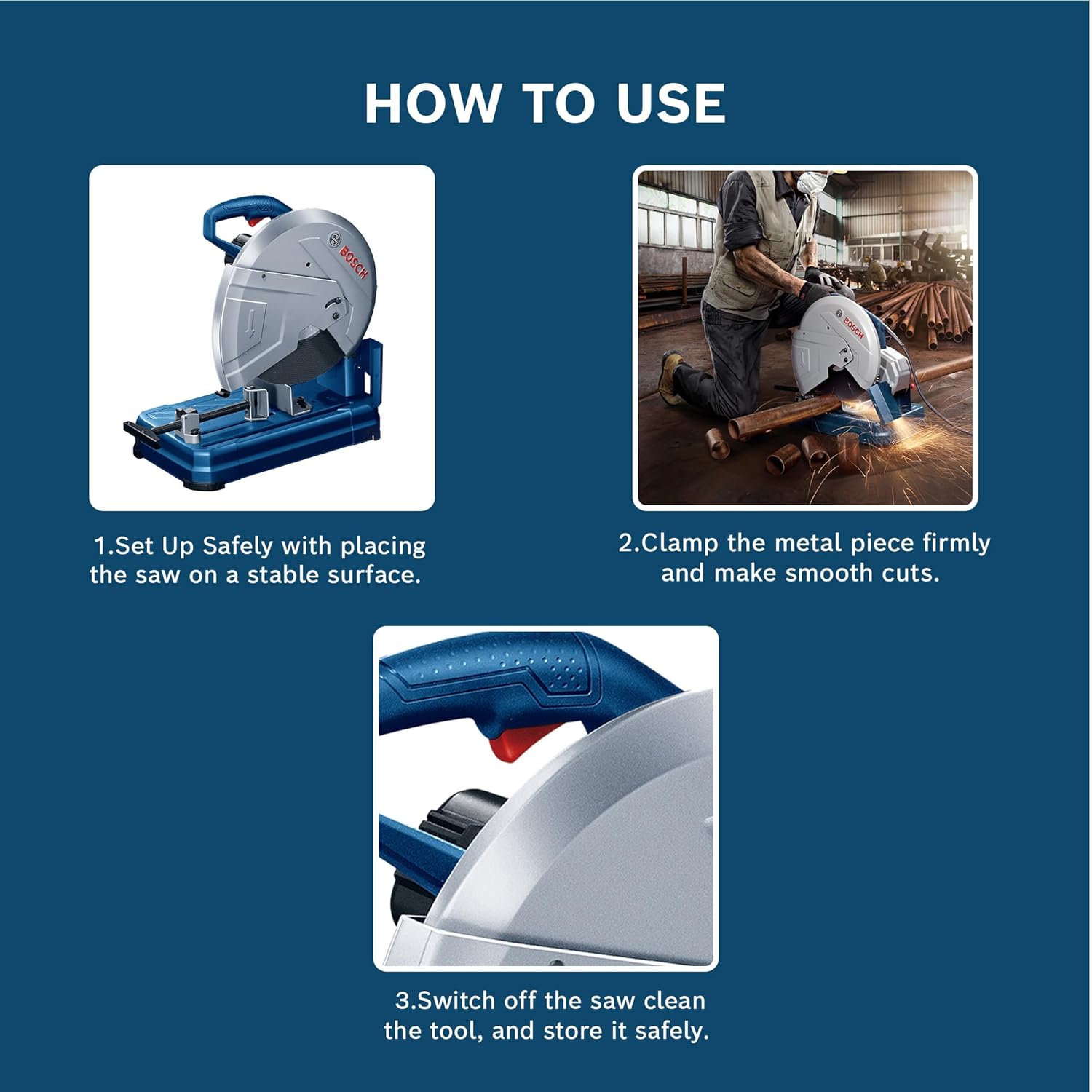 Bosch GCO 14-24 Heavy Duty Corded Electric Metal Cut Off Saw (14 Chop Saw)
