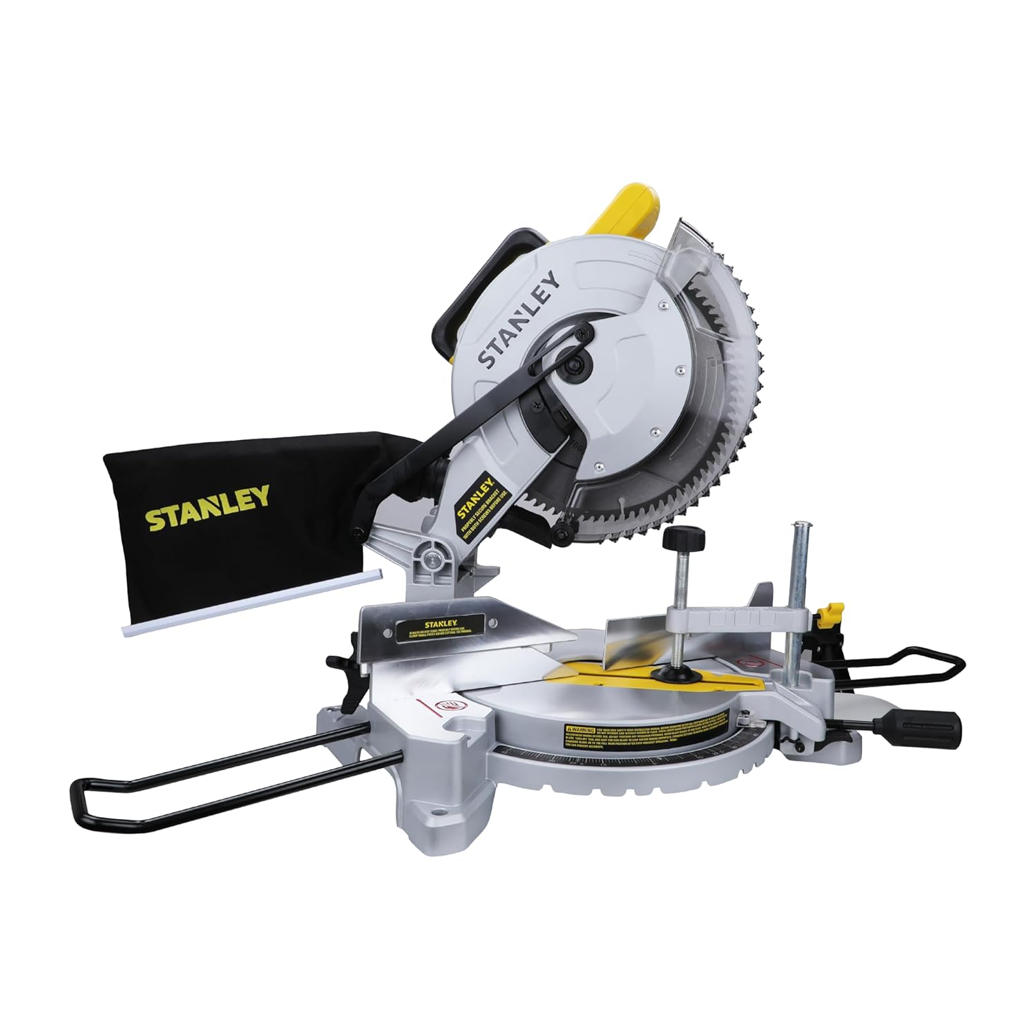 STANLEY SM16-IN 1650W 10 Compound Mitre Saw, 4800 RPM, Compact Size and Lightweight 254mm Blade Diameter+ 1 Year Warranty, (Yellow and Black)