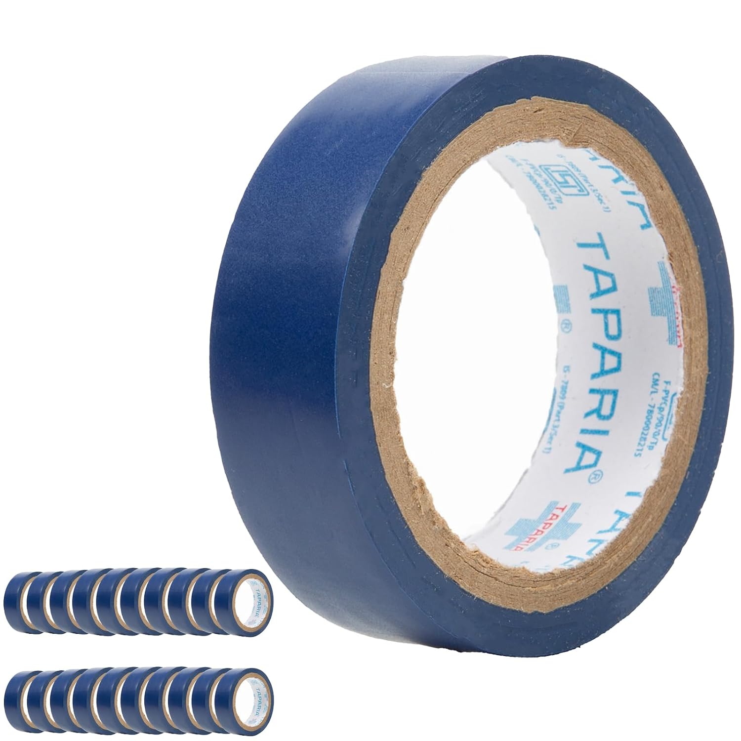 Taparia PVC Insulation Tape IT17BL – Premium Electrical Tape – Blue, 17mm x 6m, Weather Proof, Moisture & Fire Resistant, Excellent Elasticity, Durable, Good Grip and Strong Adhesion (Pack of 20)