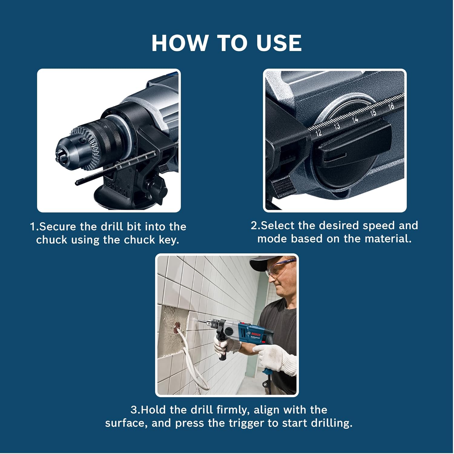 Bosch GSB 20-2 RE Heavy Duty Corded Electric Drill, 800W