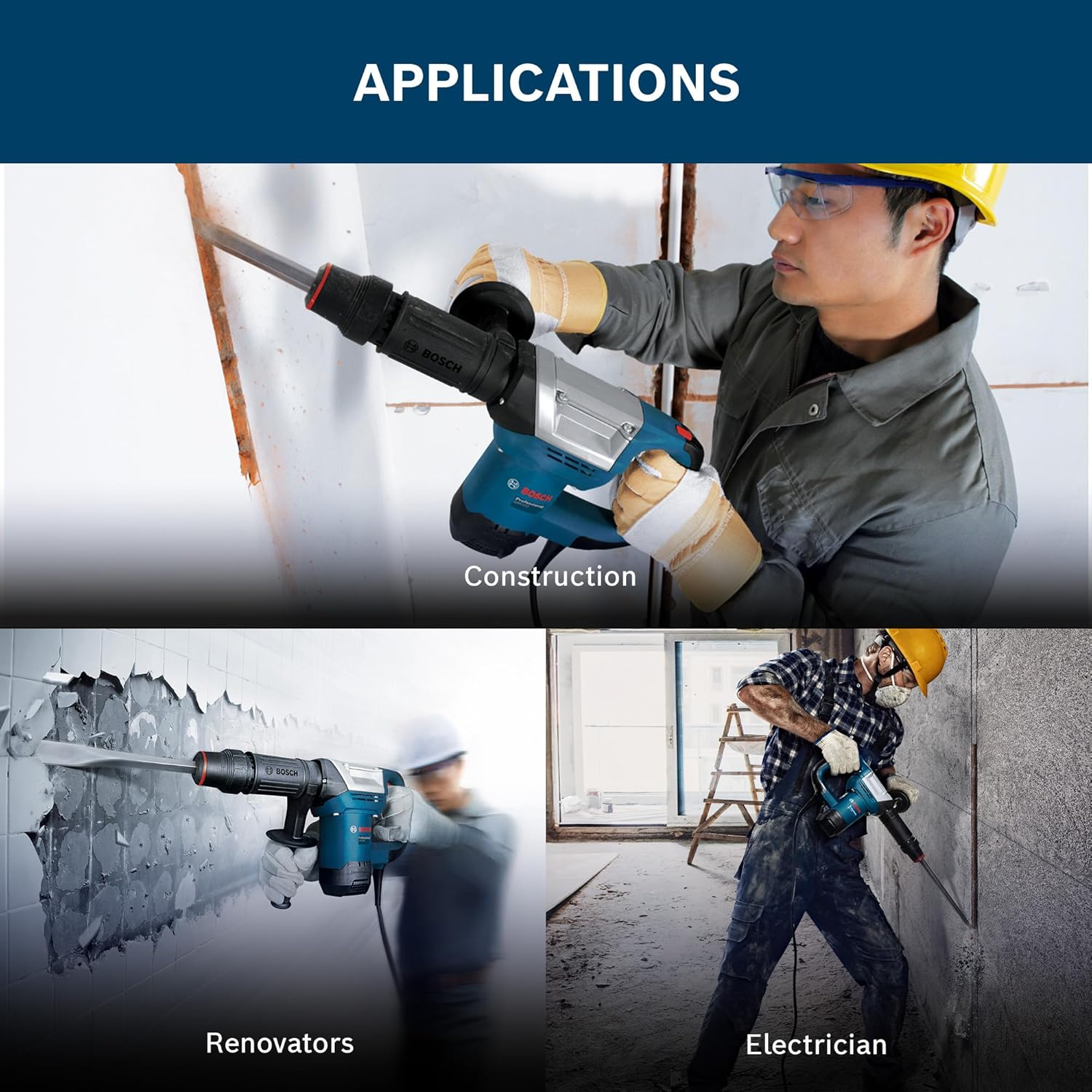 Bosch GSH 500 Corded Electric Demolition Hammer With Hex