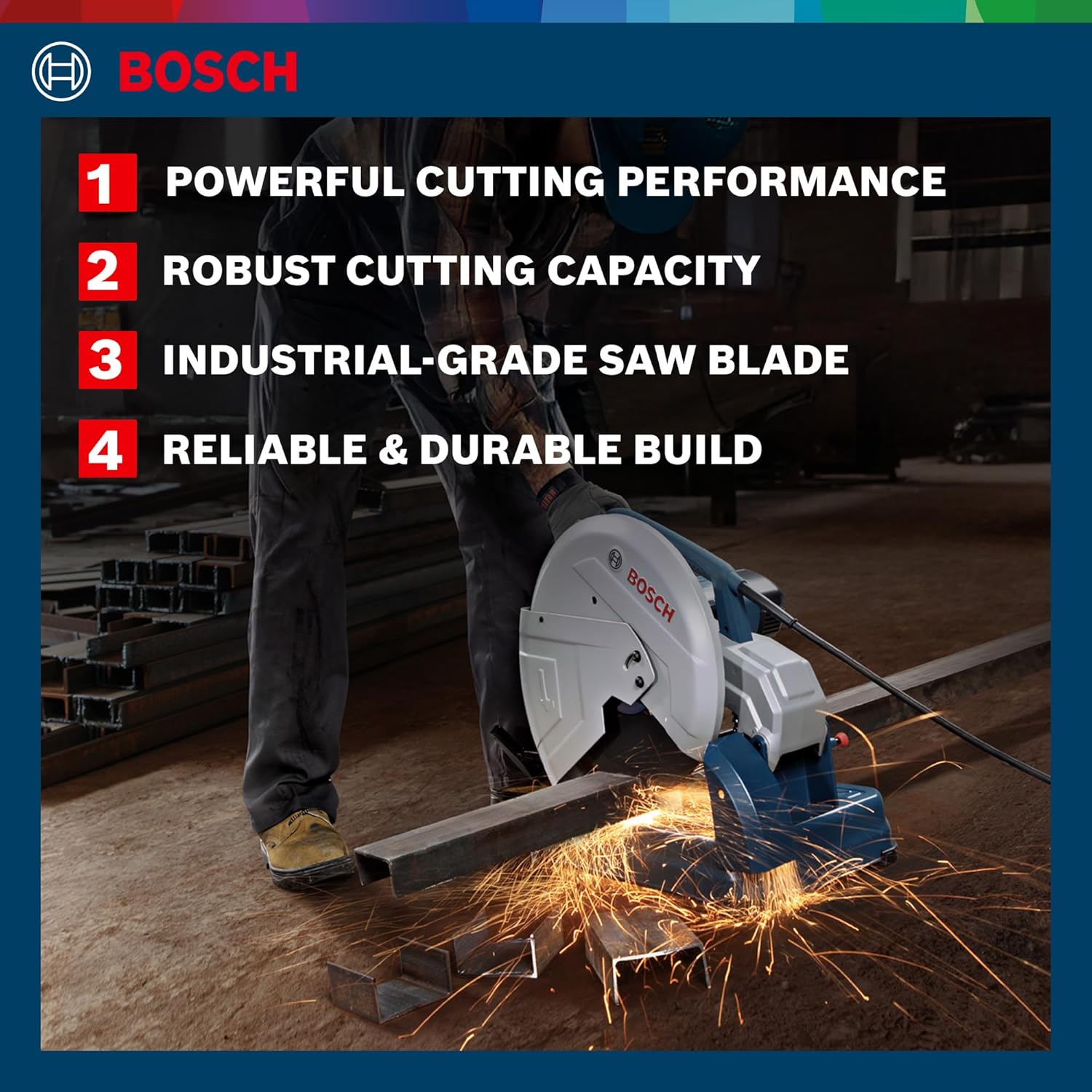 Bosch GCO 14-24 Heavy Duty Corded Electric Metal Cut Off Saw (14 Chop Saw)