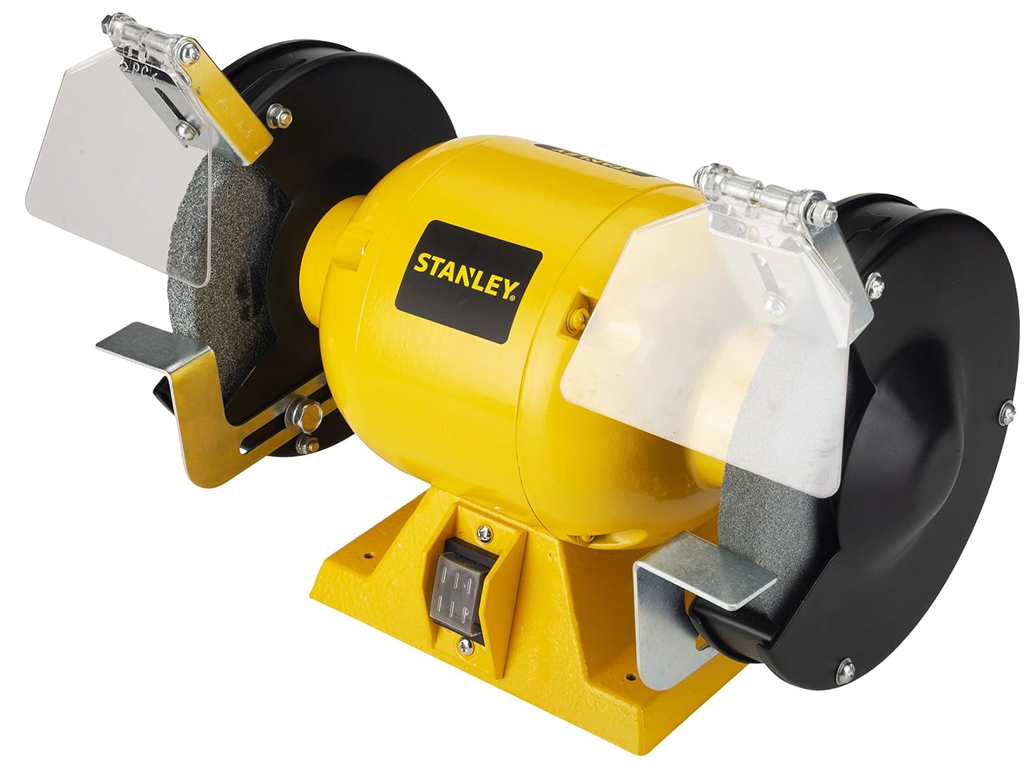STANLEY STGB3715 373W 152mm Bench Grinder (Yellow) with 2 Eye Shields