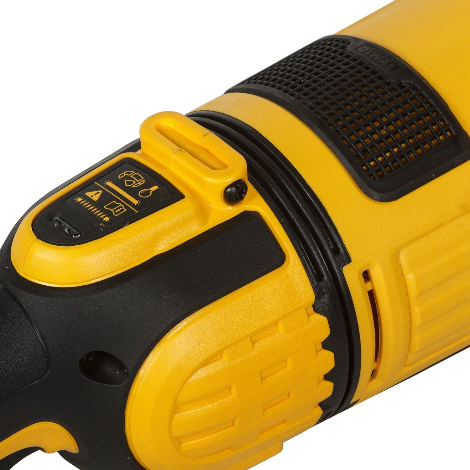 DEWALT DWE4579-QS 2600W 230mm Large Angle Grinder with DES Techology and Innovative Anti Vibration System- Perform and Protect Shield
